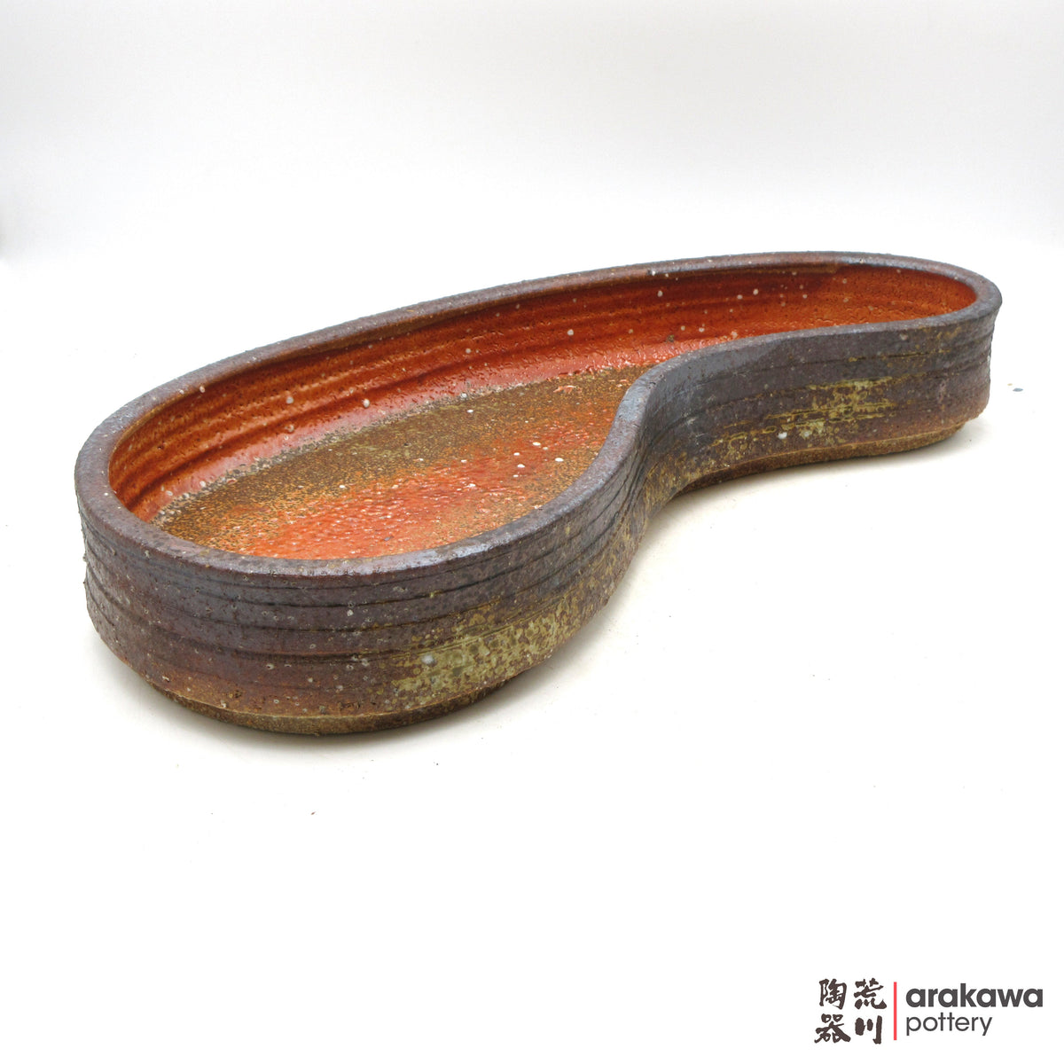 Handmade Ikebana Container Kidney Bean Suiban 0128-010 – Arakawa Pottery