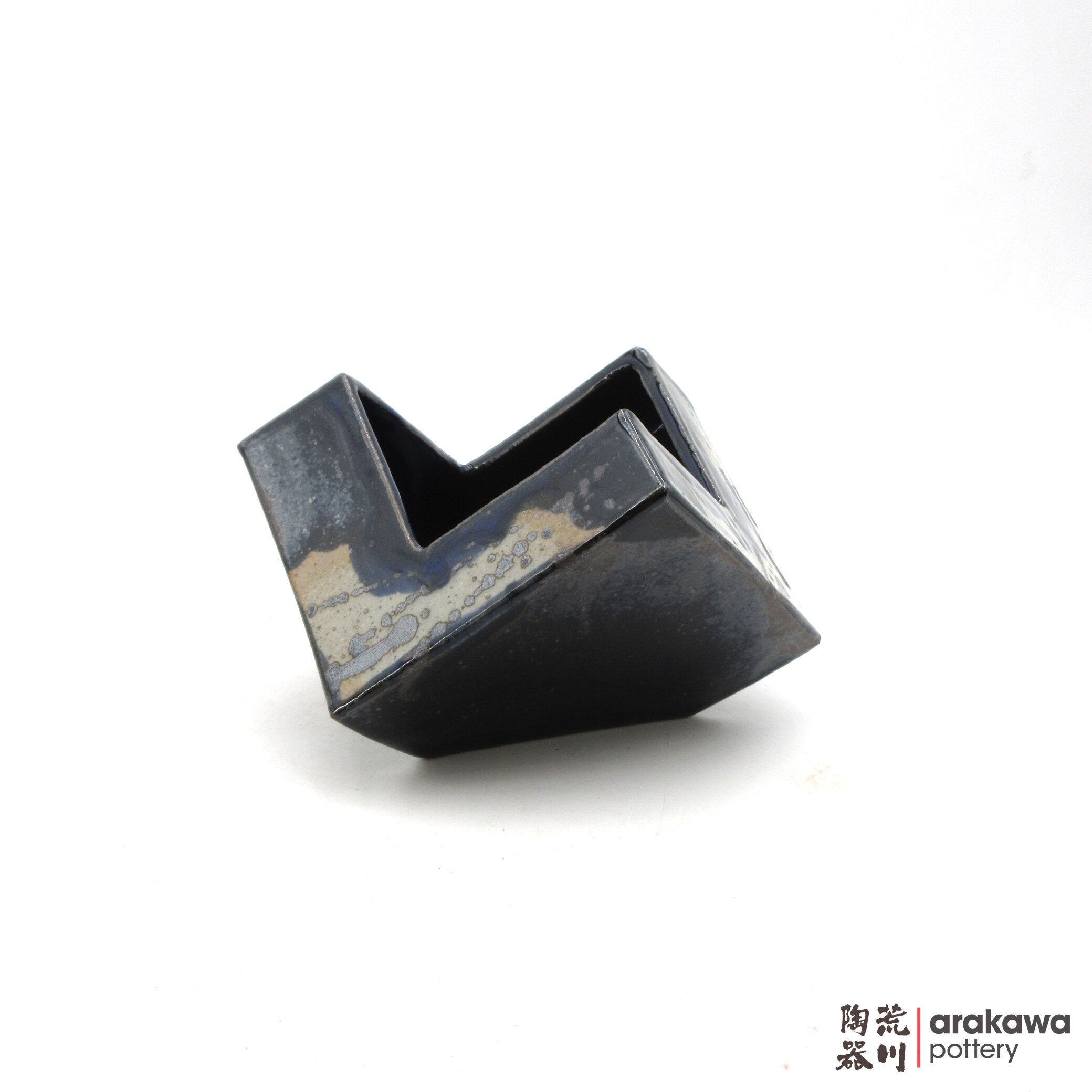 Handmade Ikebana Container Cube 5ﾔ 0119-029 made by Thomas Arakawa and Kathy Lee-Arakawa at Arakawa Pottery