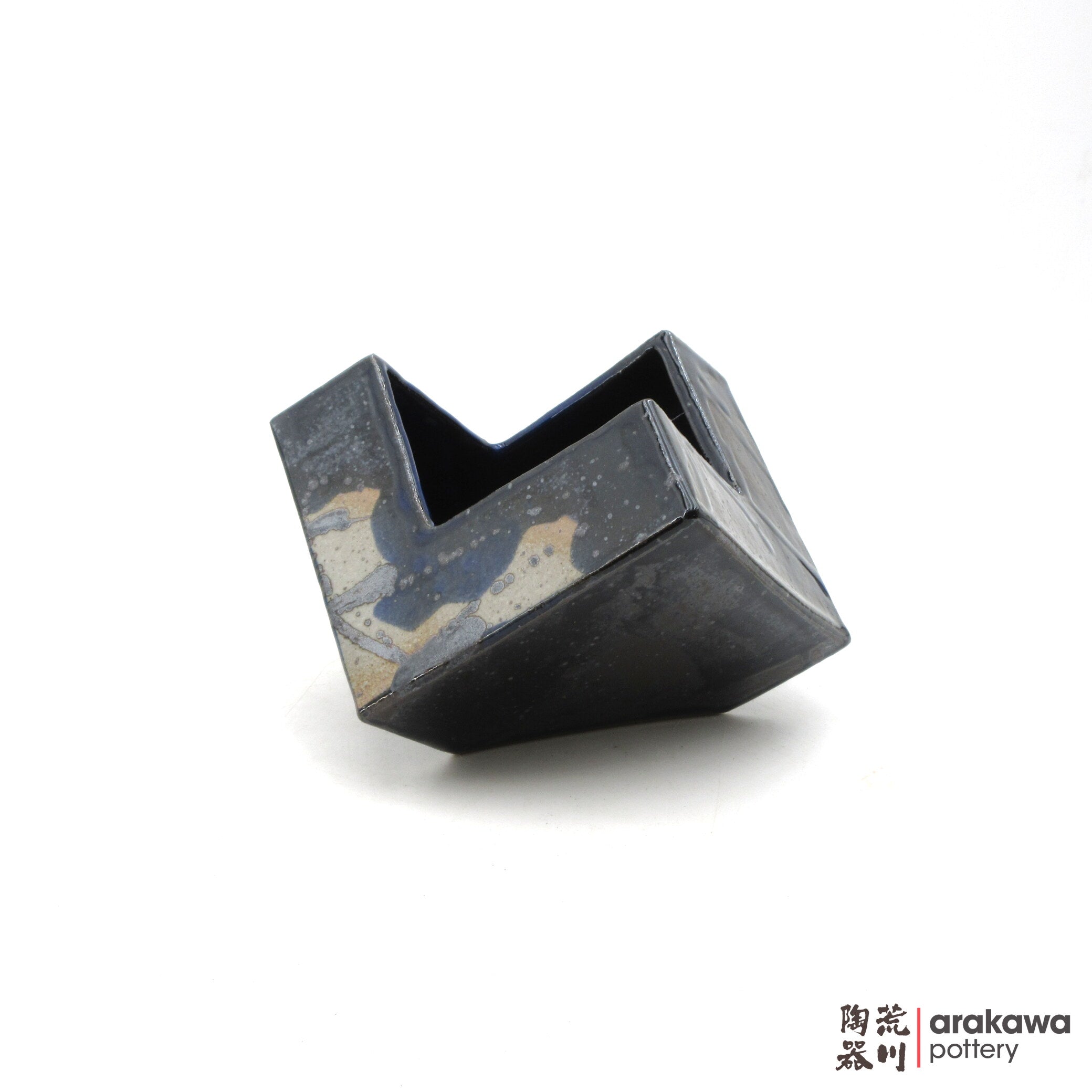 Handmade Ikebana Container 5ﾔ Square Vase 0119-032 made by Thomas Arakawa and Kathy Lee-Arakawa at Arakawa Pottery