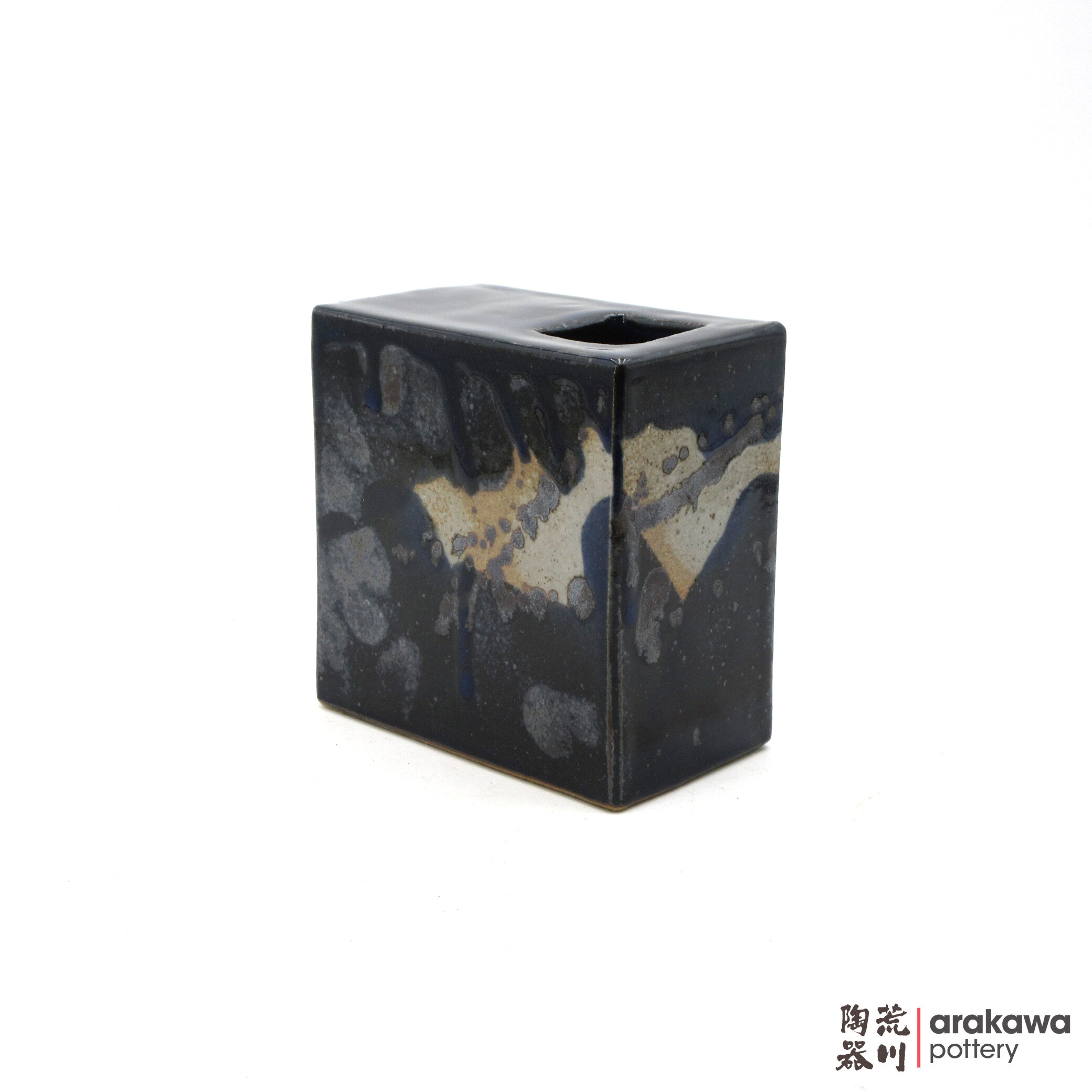 Handmade Ikebana Container 5ﾔ Square Vase 0119-039 made by Thomas Arakawa and Kathy Lee-Arakawa at Arakawa Pottery