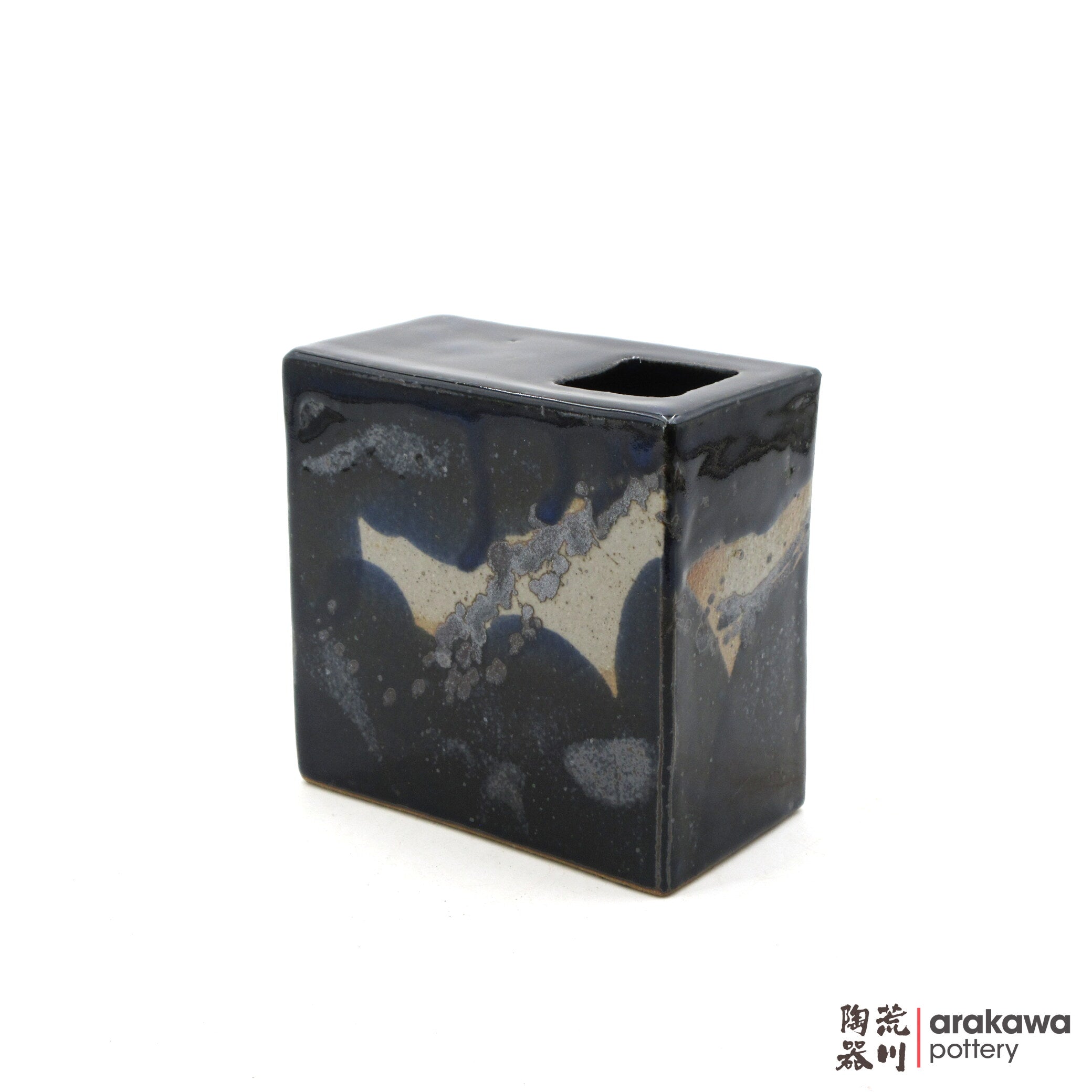 Handmade Ikebana Container 5ﾔ Square Vase 0119-040 made by Thomas Arakawa and Kathy Lee-Arakawa at Arakawa Pottery
