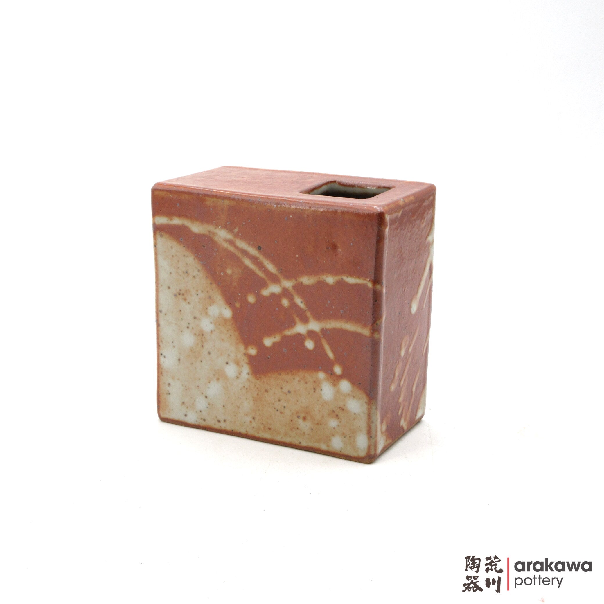 Handmade Ikebana Container 5ﾔ Square Vase 0119-043 made by Thomas Arakawa and Kathy Lee-Arakawa at Arakawa Pottery