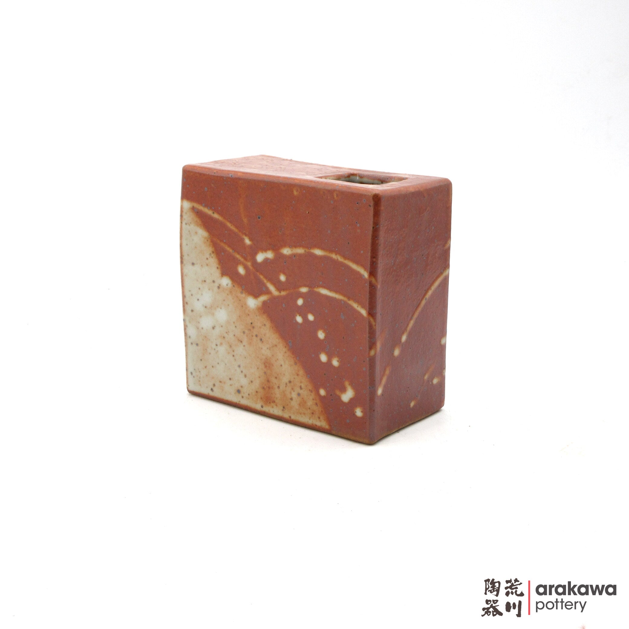 Handmade Ikebana Container 4ﾔ Square Vase 0119-044 made by Thomas Arakawa and Kathy Lee-Arakawa at Arakawa Pottery