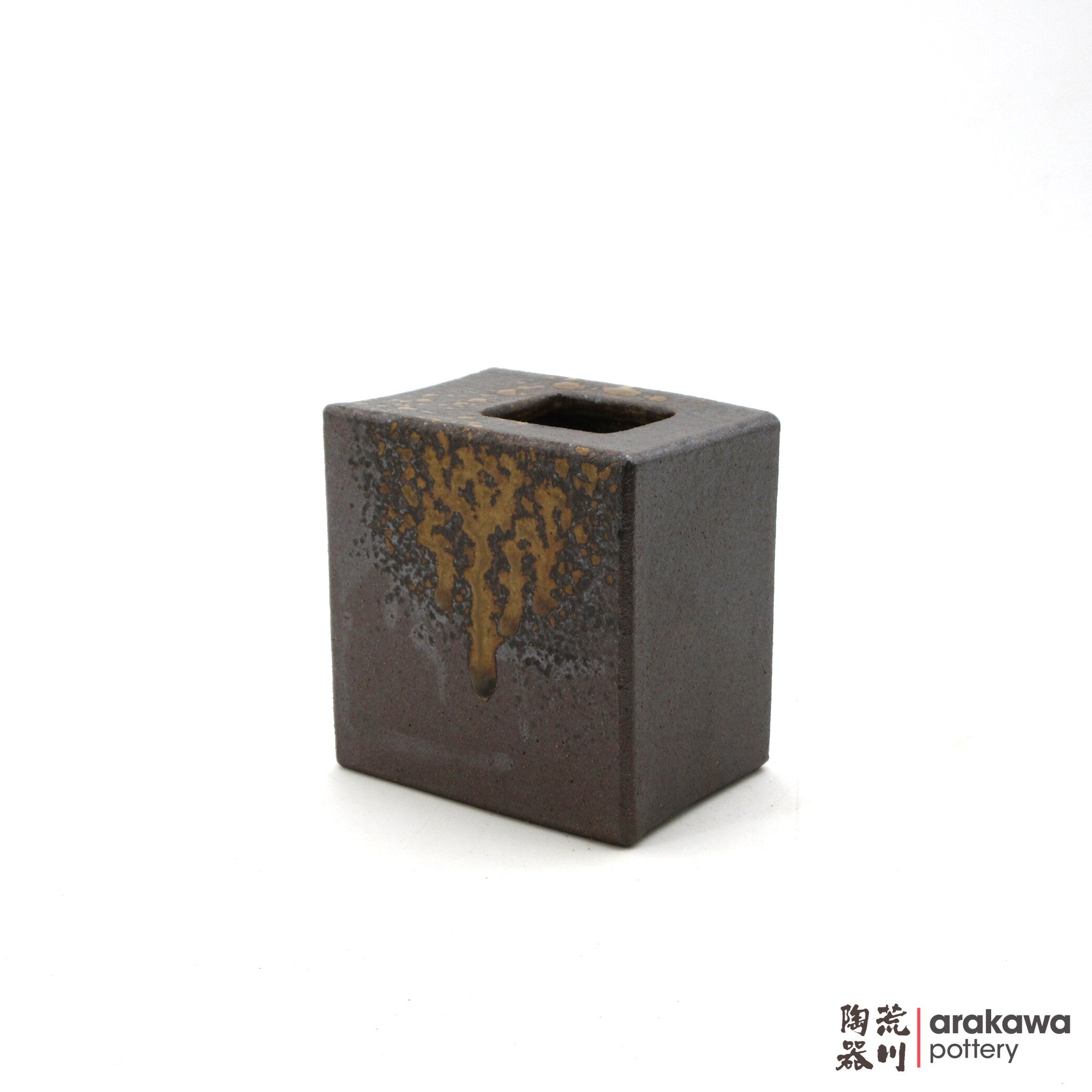 Handmade Ikebana Container 4ﾔ Square Vase 0119-049 made by Thomas Arakawa and Kathy Lee-Arakawa at Arakawa Pottery