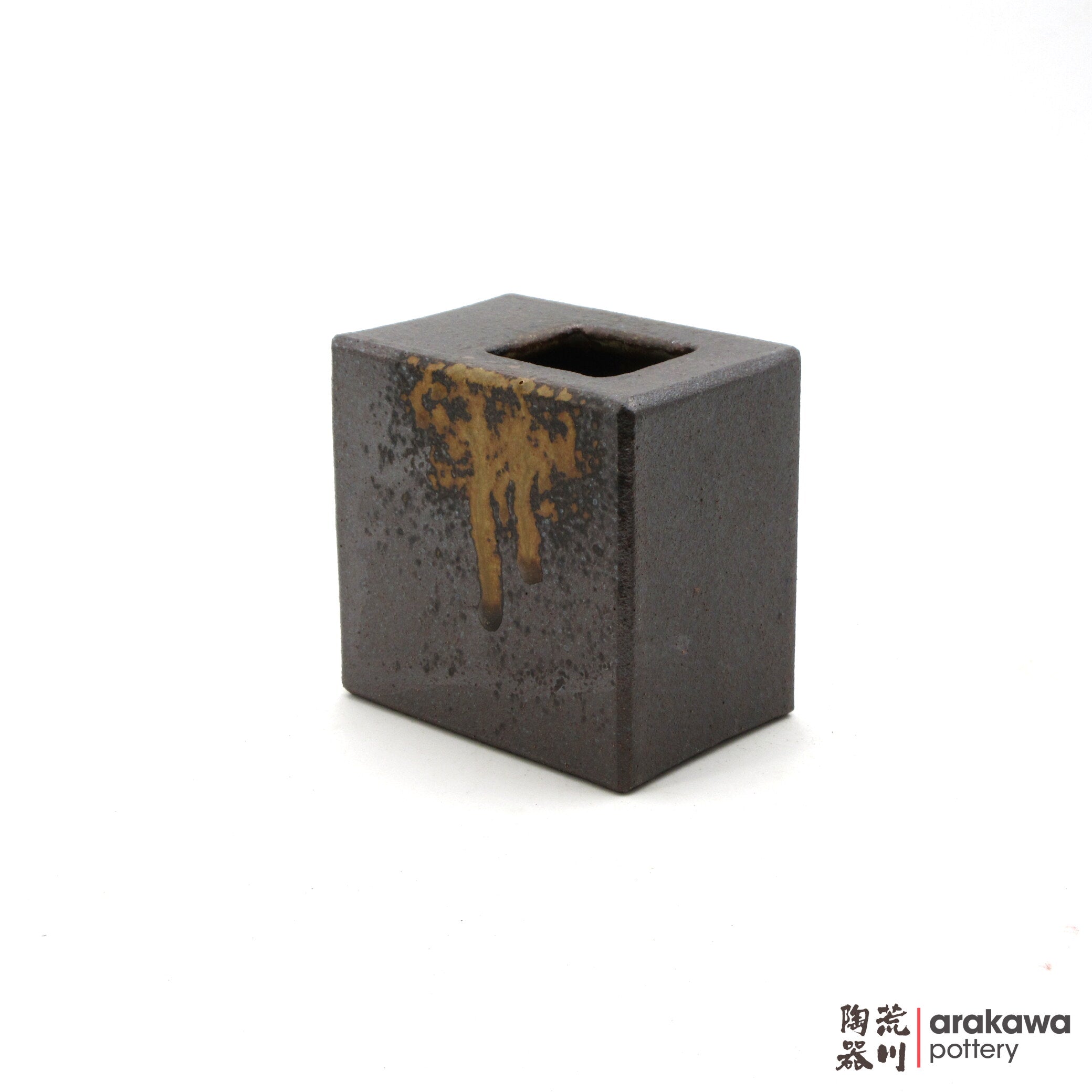 Handmade Ikebana Container 4ﾔ Square Vase 0119-050 made by Thomas Arakawa and Kathy Lee-Arakawa at Arakawa Pottery