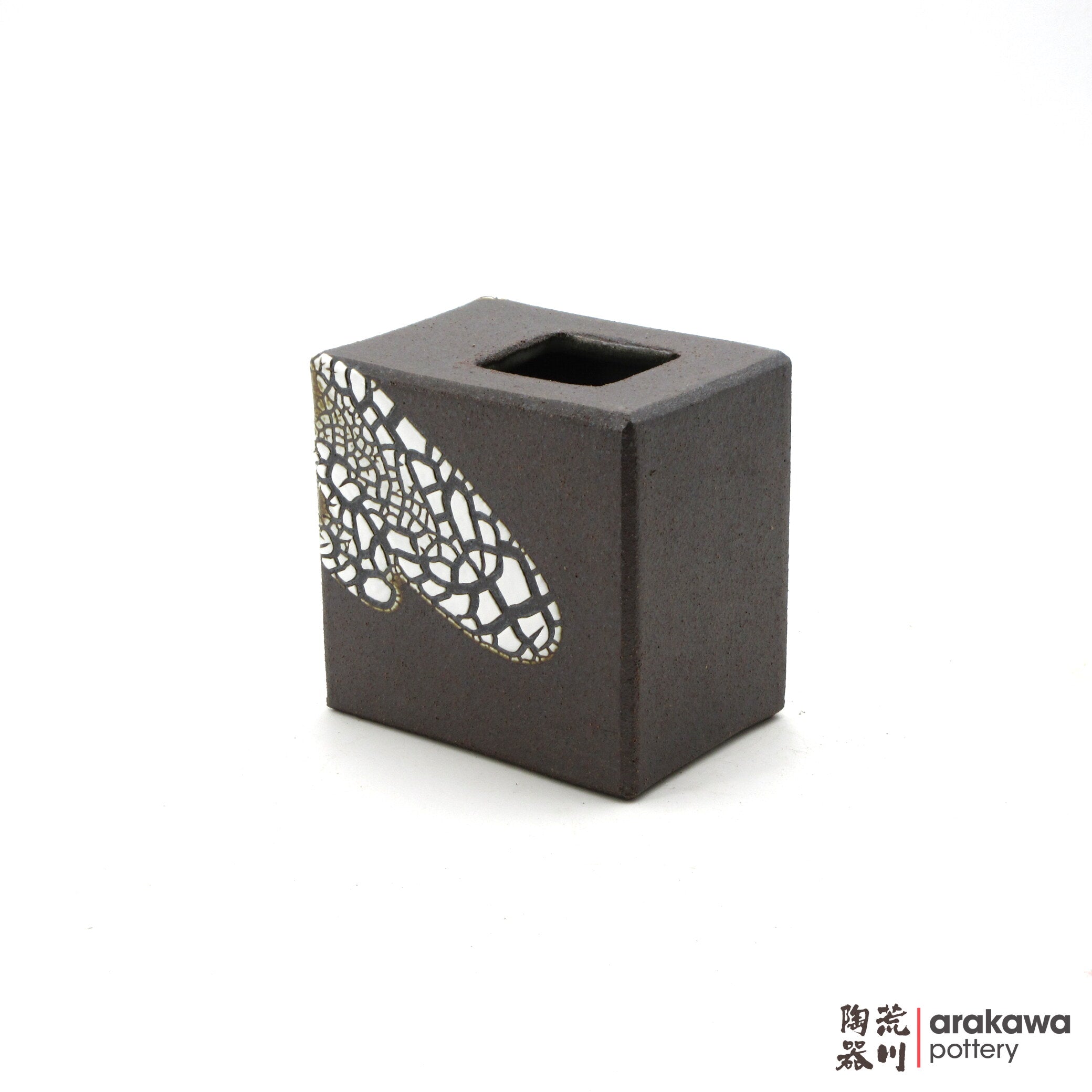 Handmade Ikebana Container 4ﾔ Square Vase 0119-053 made by Thomas Arakawa and Kathy Lee-Arakawa at Arakawa Pottery