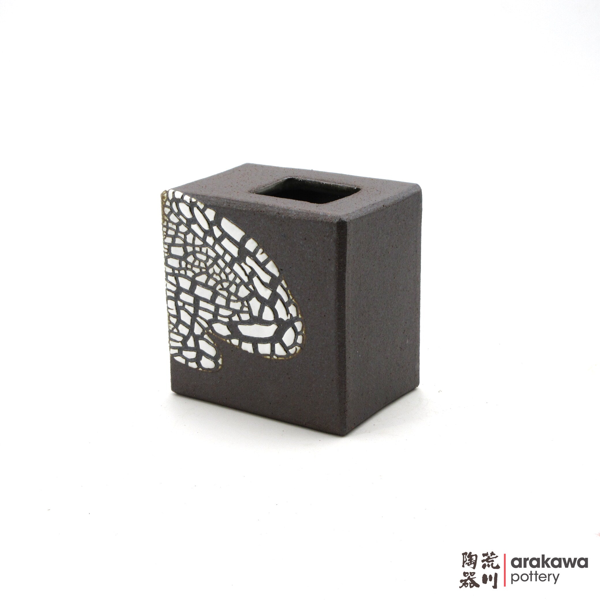 Handmade Ikebana Container 4ﾔ Square Vase 0119-054 made by Thomas Arakawa and Kathy Lee-Arakawa at Arakawa Pottery