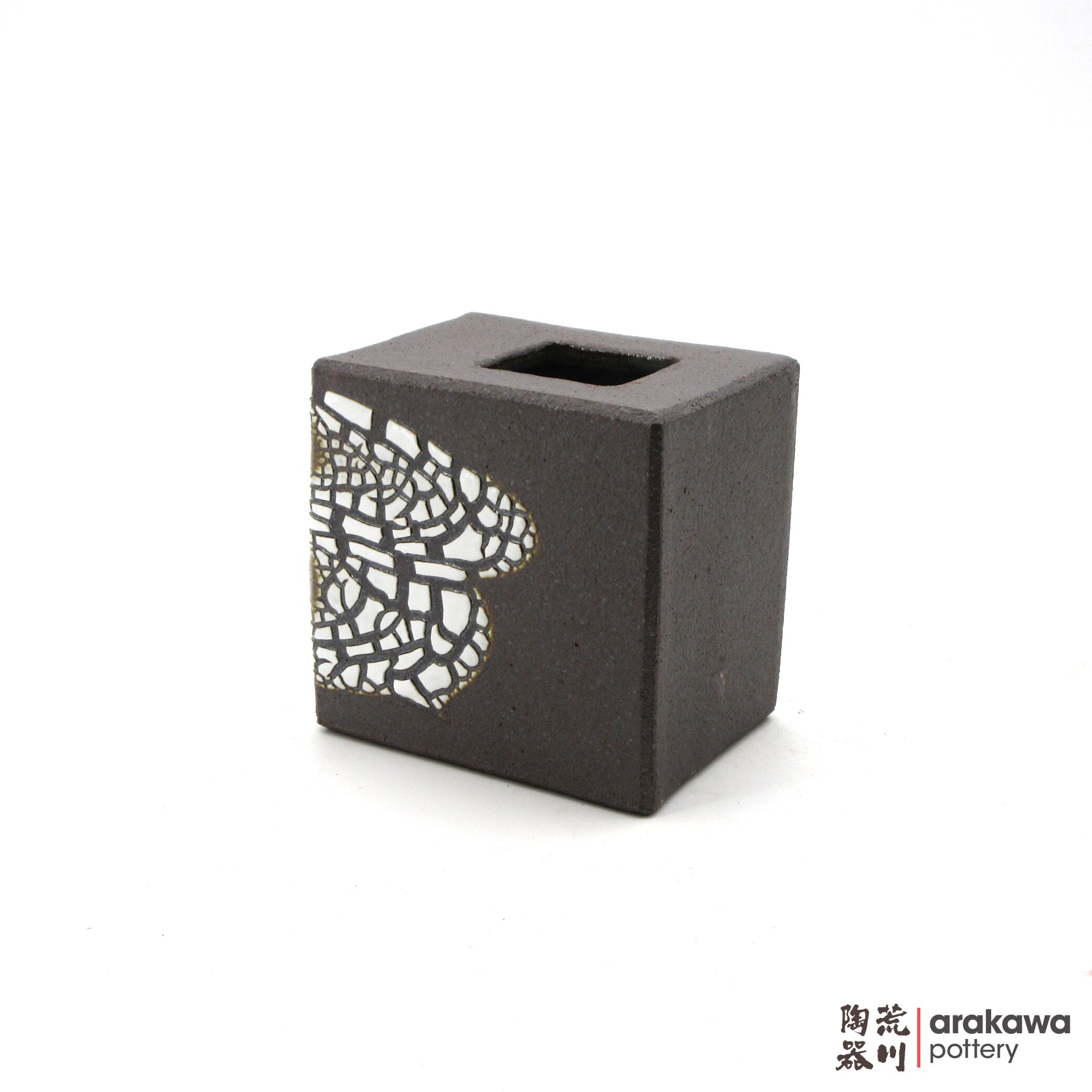 Handmade Ikebana Container 4ﾔ Square Vase 0119-055 made by Thomas Arakawa and Kathy Lee-Arakawa at Arakawa Pottery