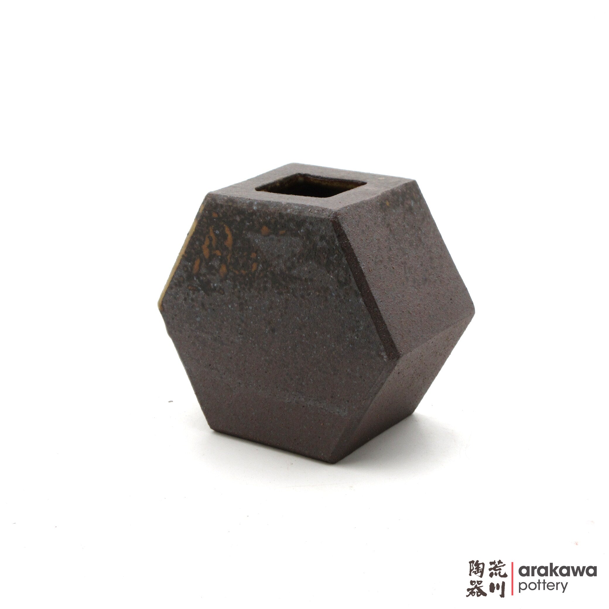 Handmade Ikebana Container Hexagon Vase (S) 0119-060 made by Thomas Arakawa and Kathy Lee-Arakawa at Arakawa Pottery