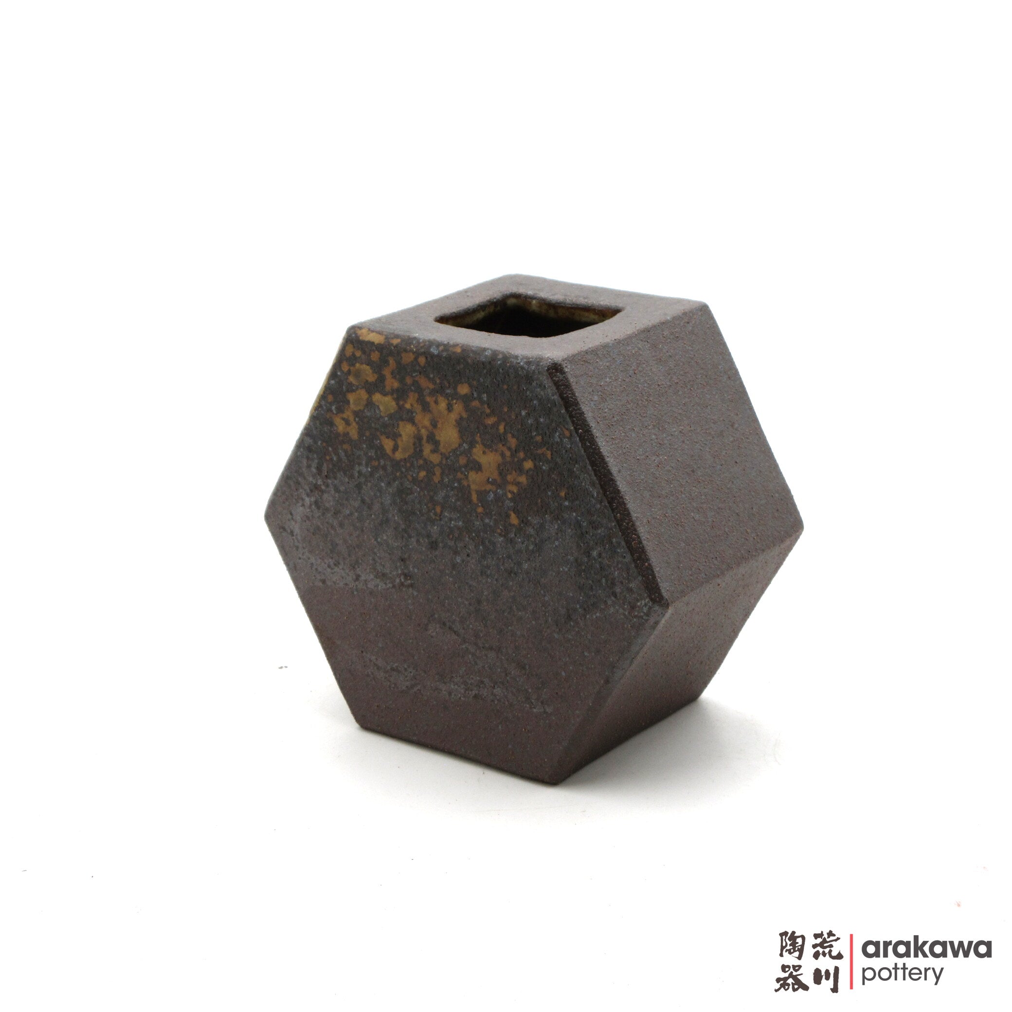 Handmade Ikebana Container Hex Vase Convertible (S) 0119-061 made by Thomas Arakawa and Kathy Lee-Arakawa at Arakawa Pottery