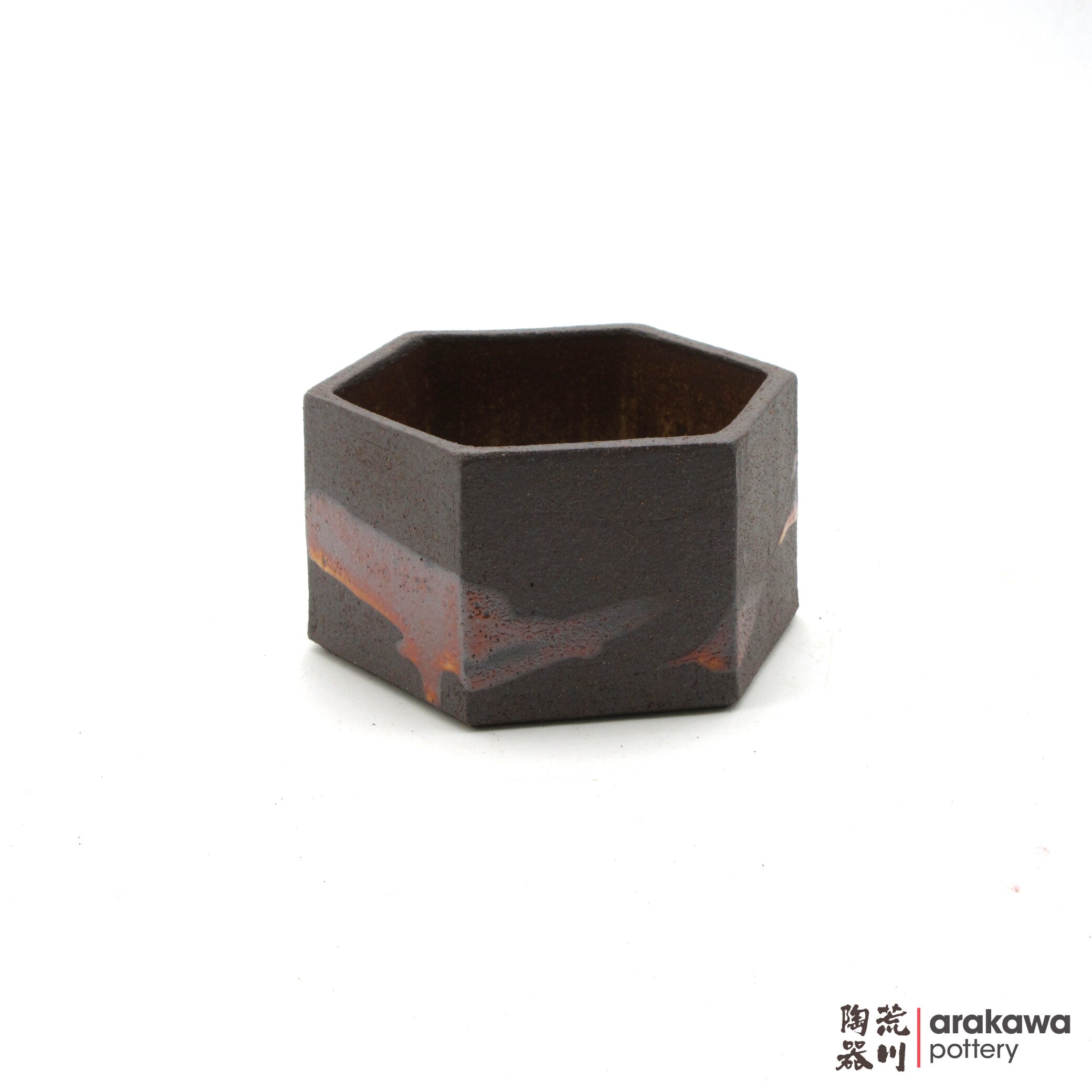 Handmade Ikebana Container Hex Suiban (Mini) 0119-070 made by Thomas Arakawa and Kathy Lee-Arakawa at Arakawa Pottery