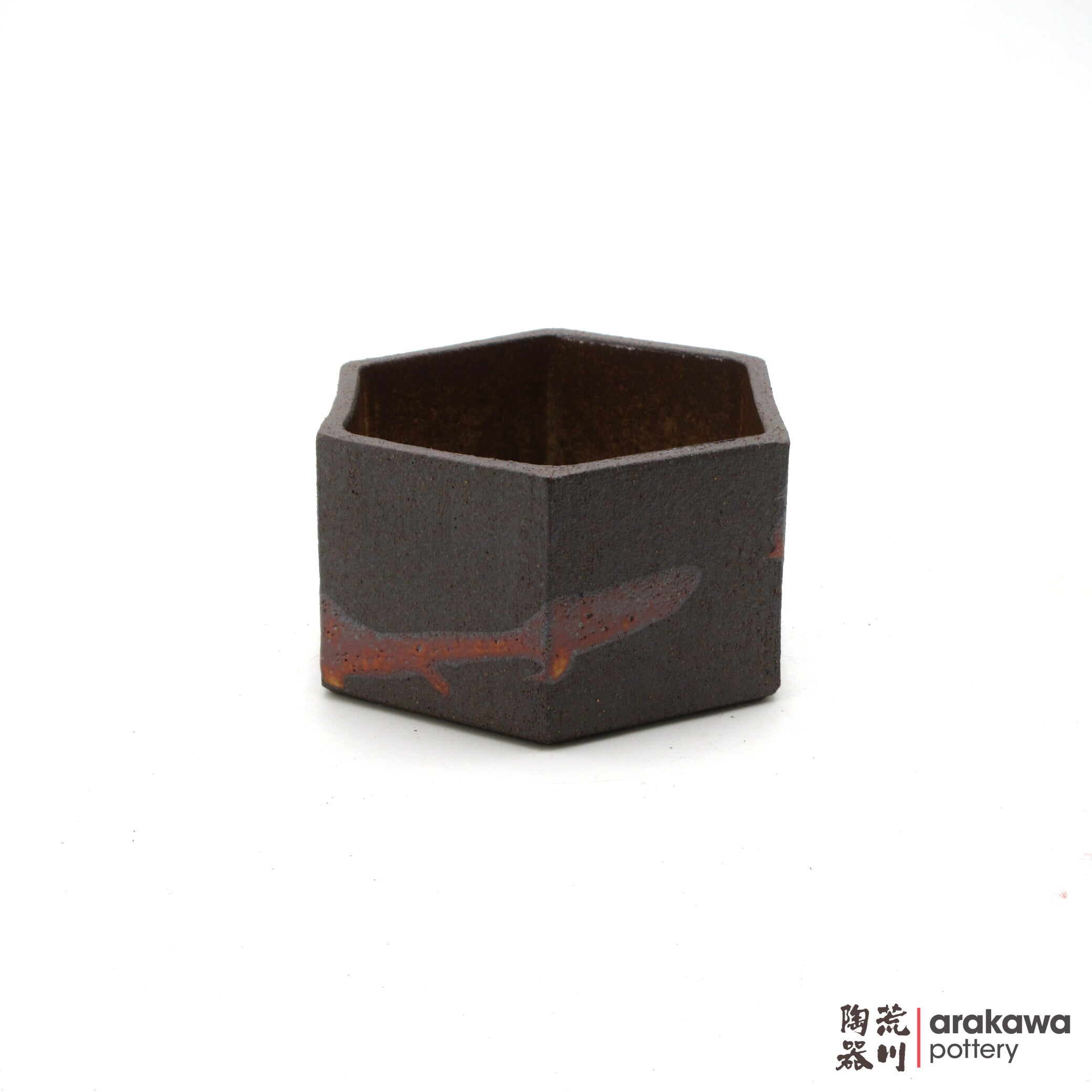 Handmade Ikebana Container Hex Suiban (Mini) 0119-072 made by Thomas Arakawa and Kathy Lee-Arakawa at Arakawa Pottery