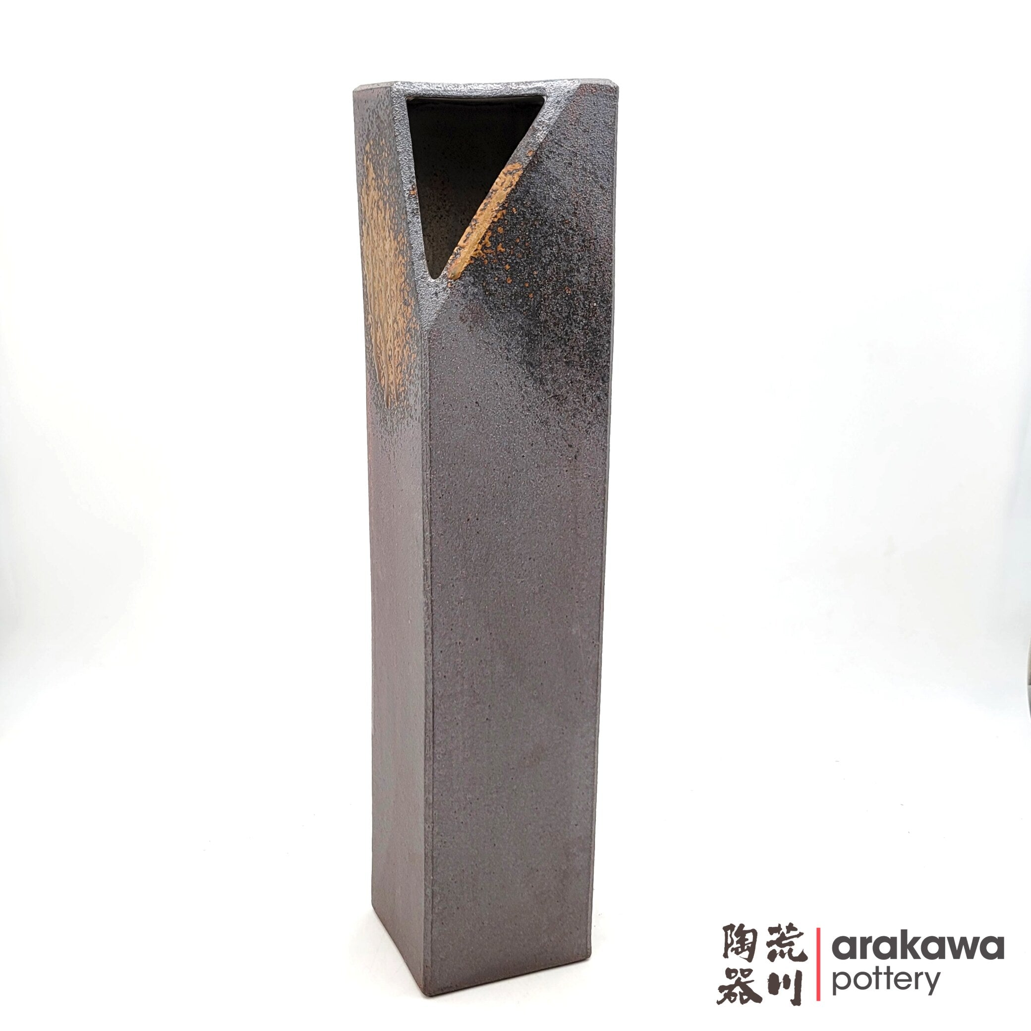 Handmade Ikebana Container Slice Vave 18 0220-010 made by Thomas Arakawa and Kathy Lee-Arakawa at Arakawa Pottery
