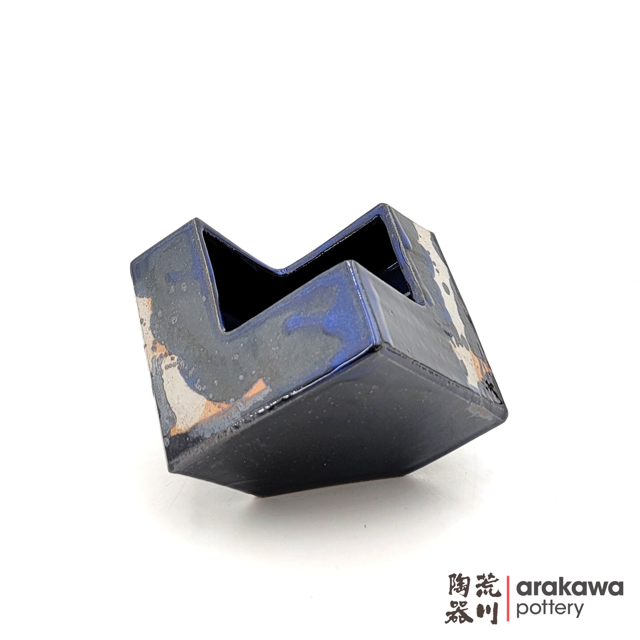 Handmade Ikebana Container Cube 5ﾔ 0220-020 made by Thomas Arakawa and Kathy Lee-Arakawa at Arakawa Pottery