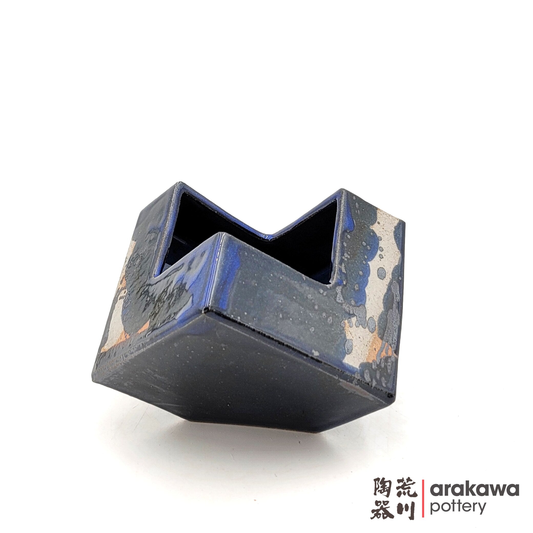 Handmade Ikebana Container Cube 5ﾔ 0220-021 made by Thomas Arakawa and Kathy Lee-Arakawa at Arakawa Pottery