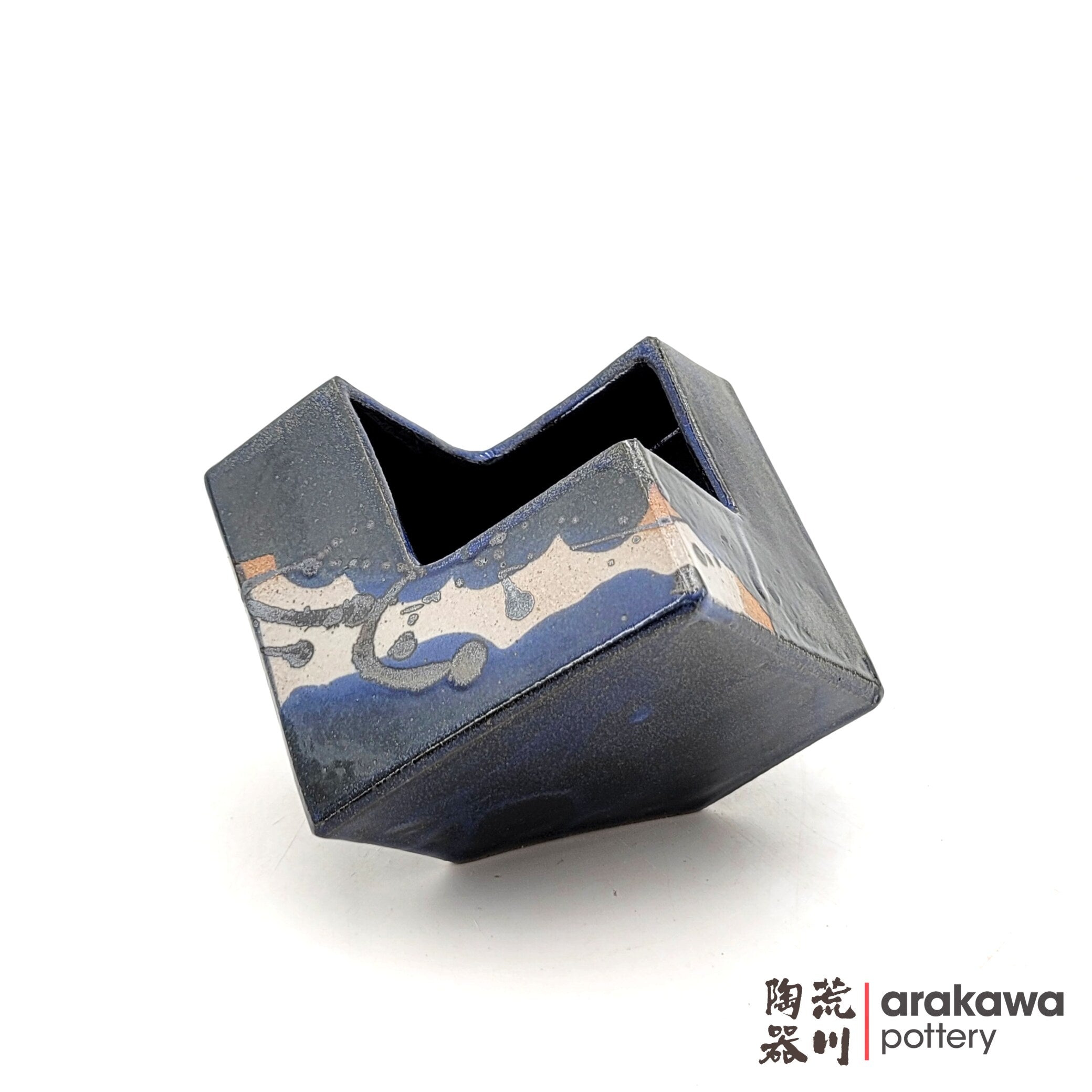 Handmade Ikebana Container Cube 5ﾔ 0220-023 made by Thomas Arakawa and Kathy Lee-Arakawa at Arakawa Pottery