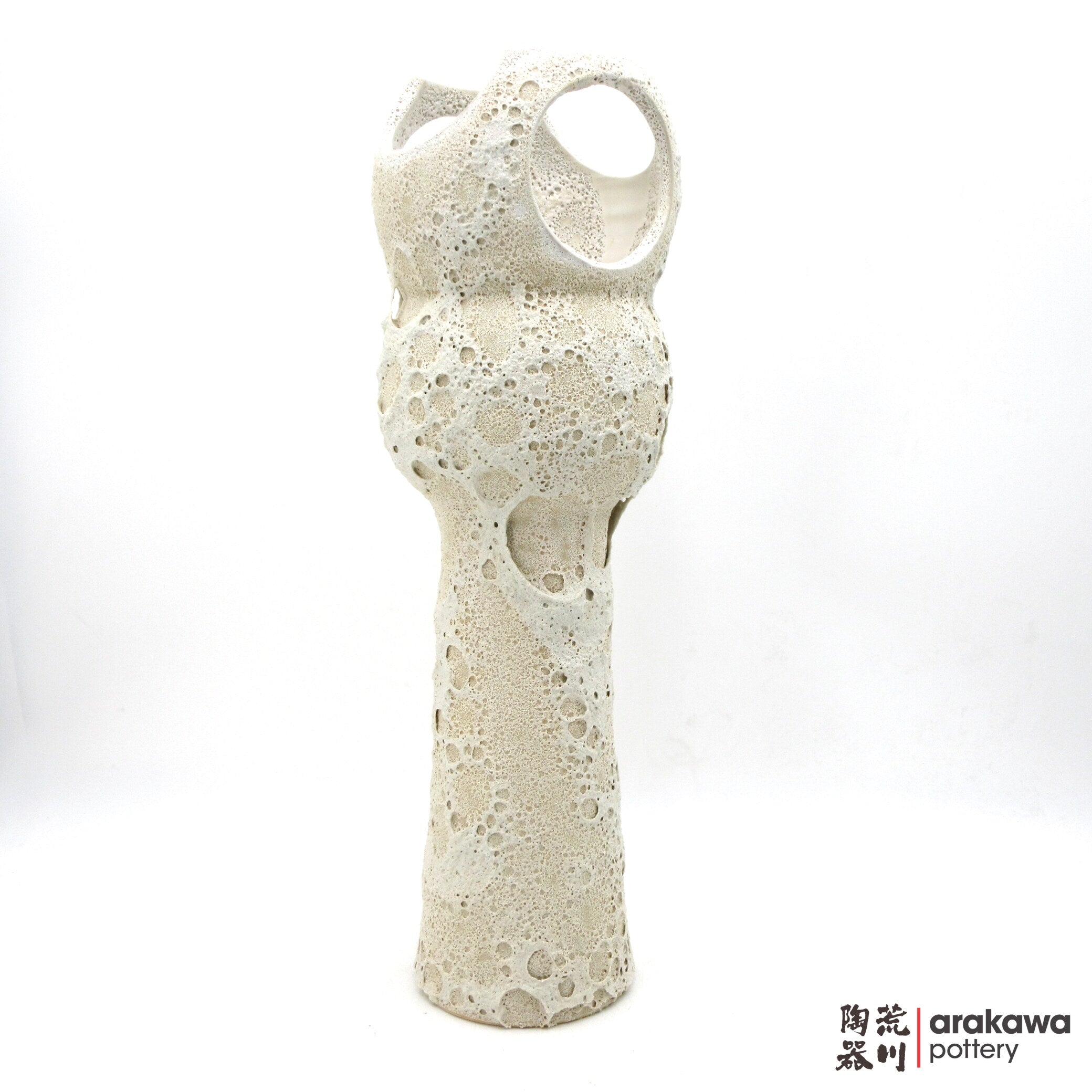 Handmade Ikebana Container Double Scoop 0319-002 made by Thomas Arakawa and Kathy Lee-Arakawa at Arakawa Pottery