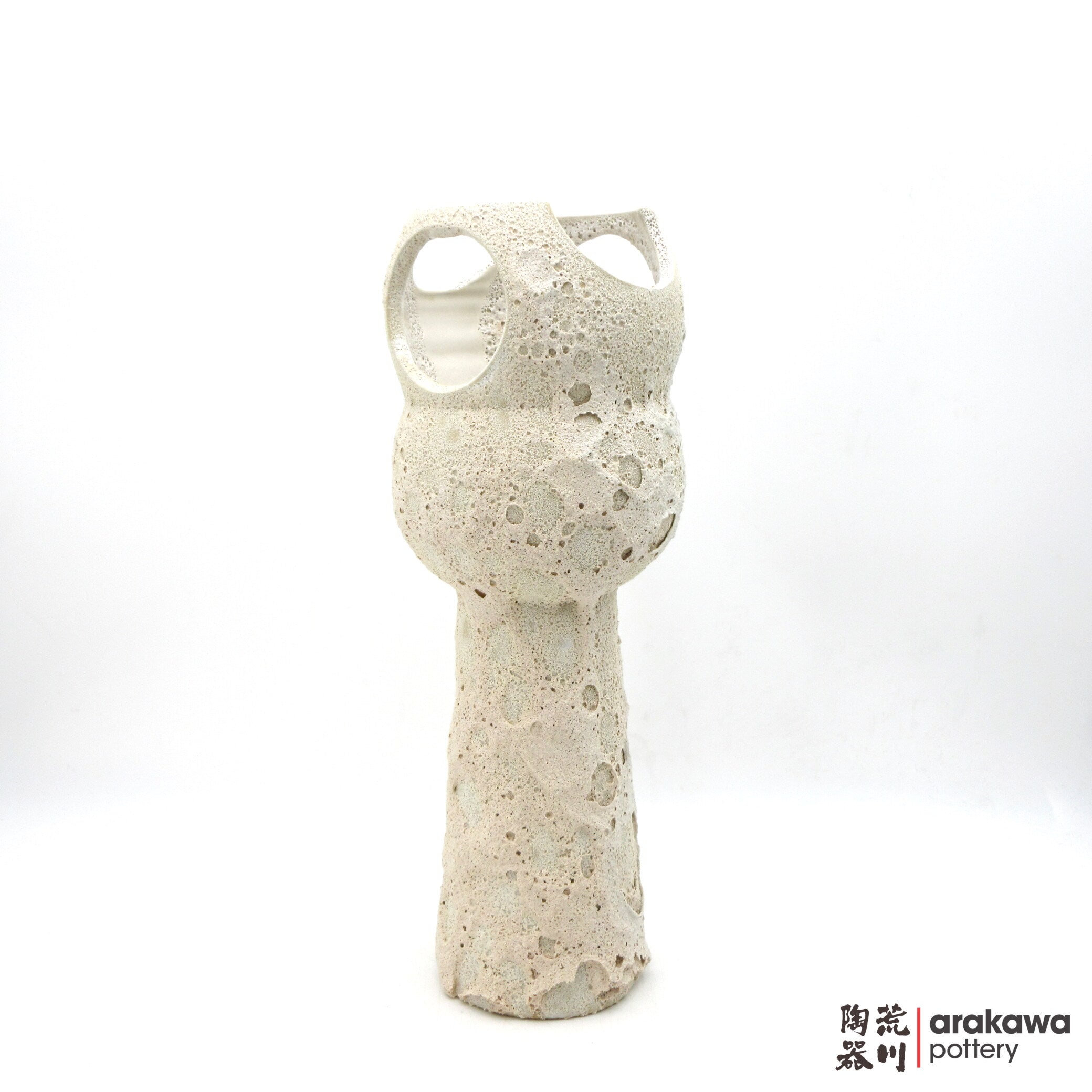 Handmade Ikebana Container Double Scoop 0319-003 made by Thomas Arakawa and Kathy Lee-Arakawa at Arakawa Pottery