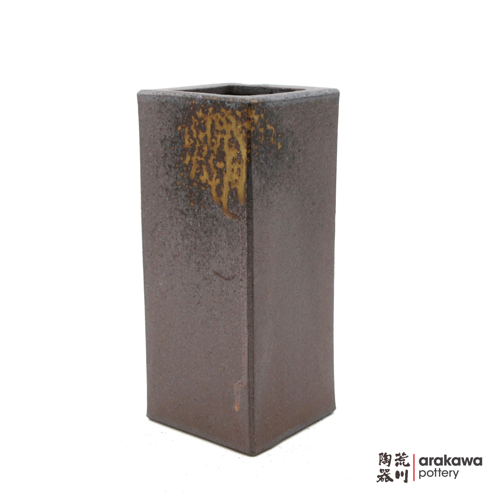 Handmade Ikebana Container Square Cylinder 9” 0319-040 made by Thomas Arakawa and Kathy Lee-Arakawa at Arakawa Pottery