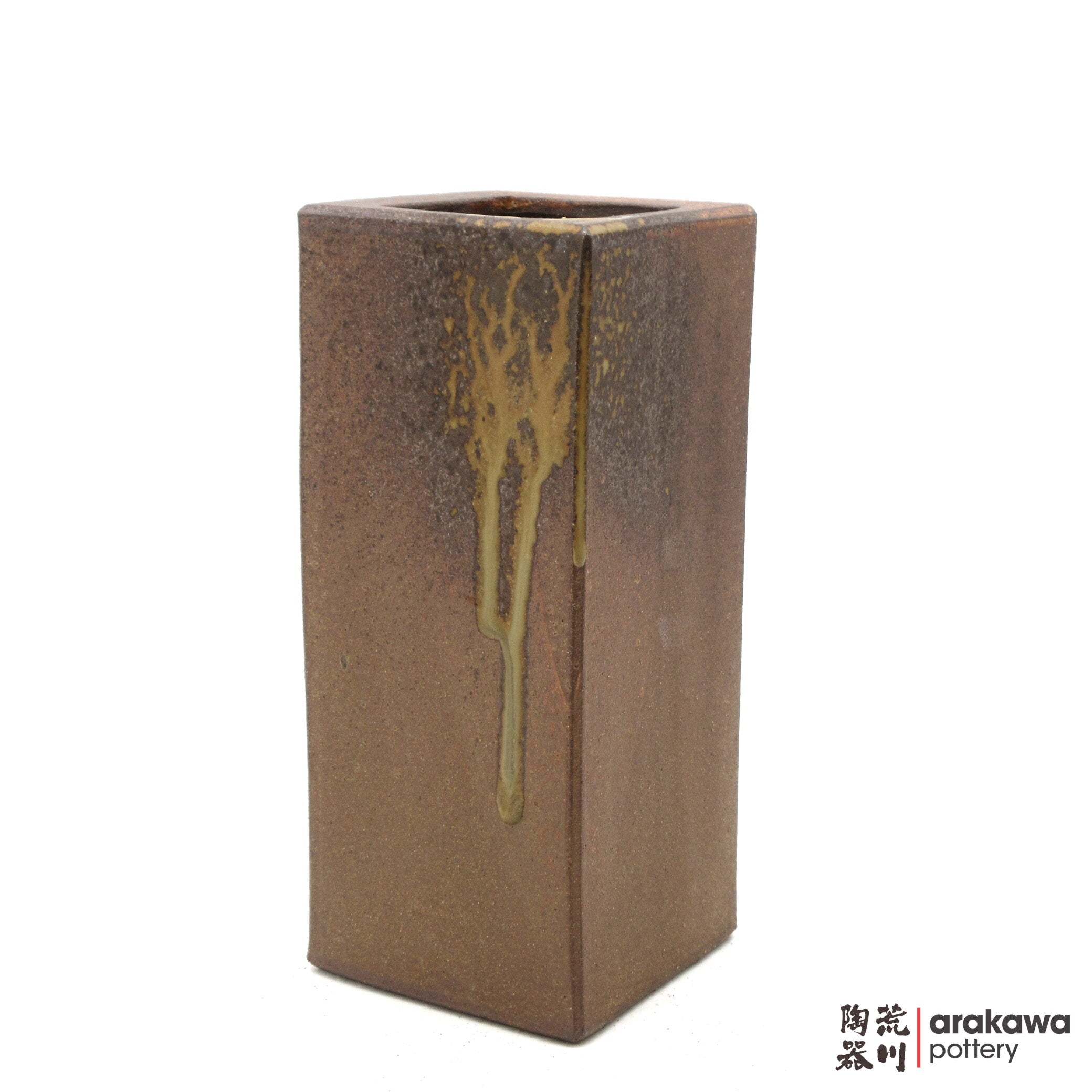 Handmade Ikebana Container Square Cylinder 9” 0319-041 made by Thomas Arakawa and Kathy Lee-Arakawa at Arakawa Pottery