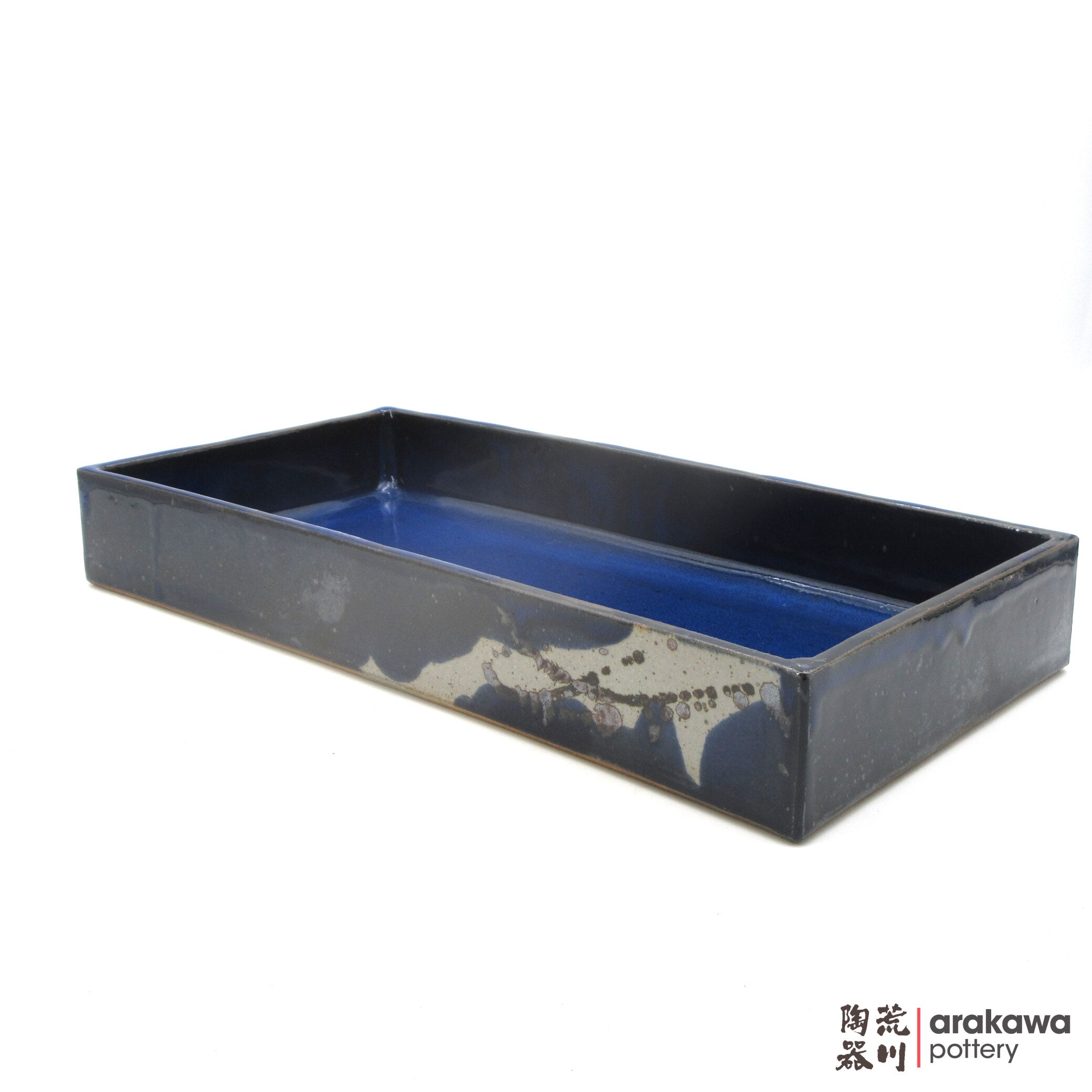 Handmade Ikebana Container Rectangular Suiban (18.5 x 9) 0421-010 made by Thomas Arakawa and Kathy Lee-Arakawa at Arakawa Pottery