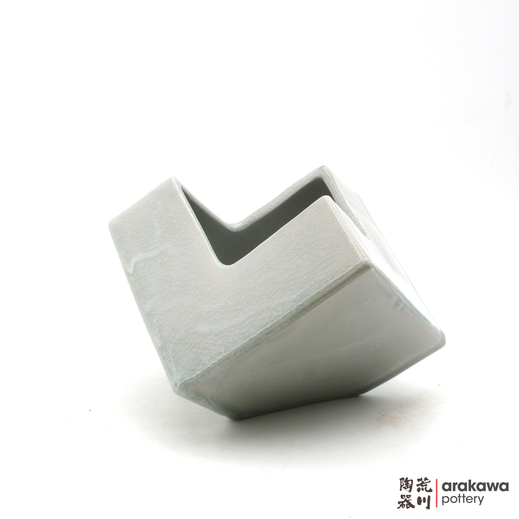 Handmade Ikebana Container Cube 5” 0421-016 made by Thomas Arakawa and Kathy Lee-Arakawa at Arakawa Pottery