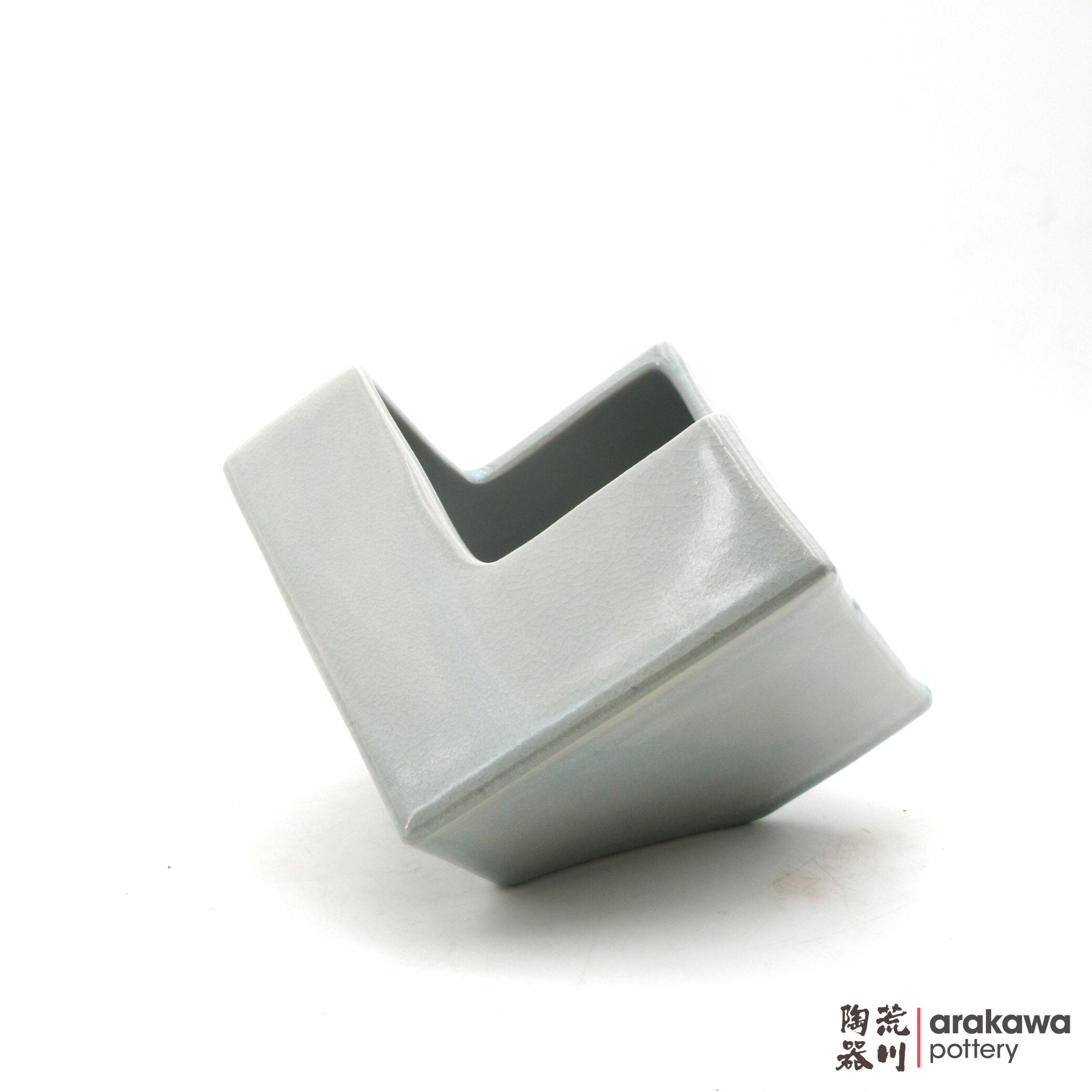 Handmade Ikebana Container Cube 5” 0421-017 made by Thomas Arakawa and Kathy Lee-Arakawa at Arakawa Pottery