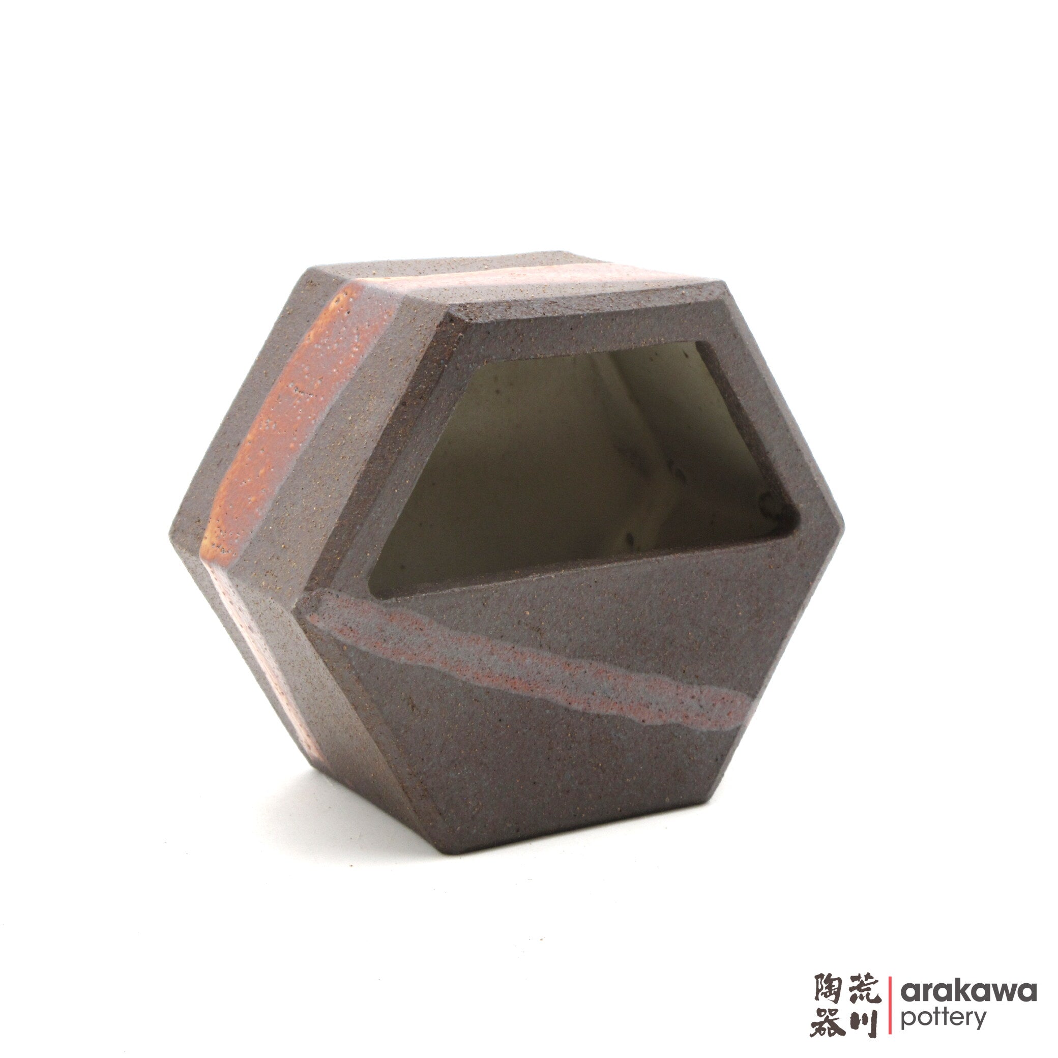 Handmade Ikebana Container Hex Vase Convertible (S) 0421-041 made by Thomas Arakawa and Kathy Lee-Arakawa at Arakawa Pottery