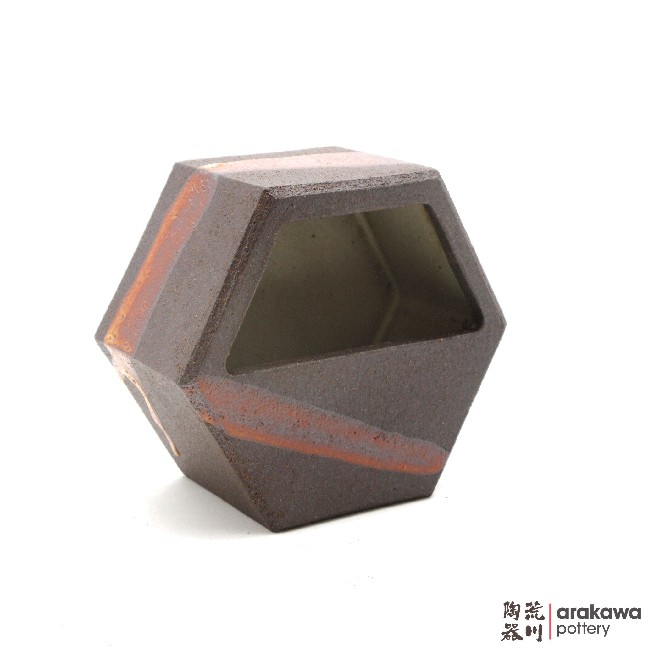 Handmade Ikebana Container Hex Vase Convertible (S) 0421-042 made by Thomas Arakawa and Kathy Lee-Arakawa at Arakawa Pottery