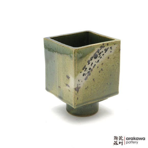 Handmade Ikebana Container 4'' cube comport 0502-020 made by Thomas Arakawa and Kathy Lee-Arakawa at Arakawa Pottery