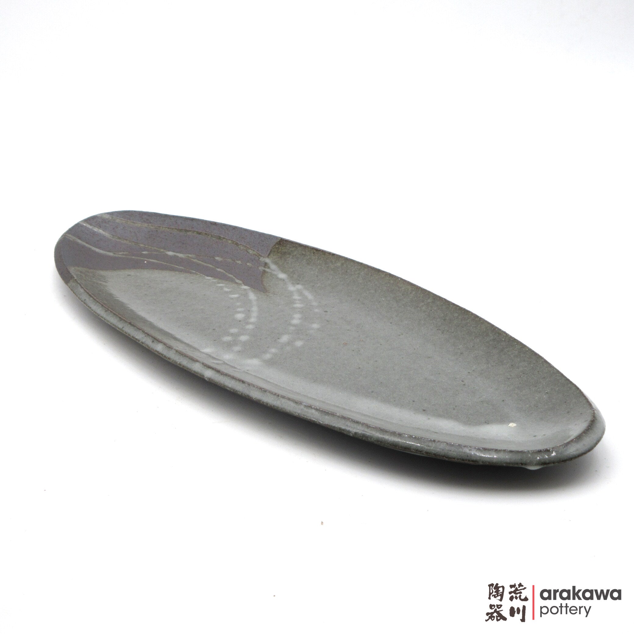 Handmade Dinnerware Slab Plate (Oval) 0516-116 made by Thomas Arakawa and Kathy Lee-Arakawa at Arakawa Pottery