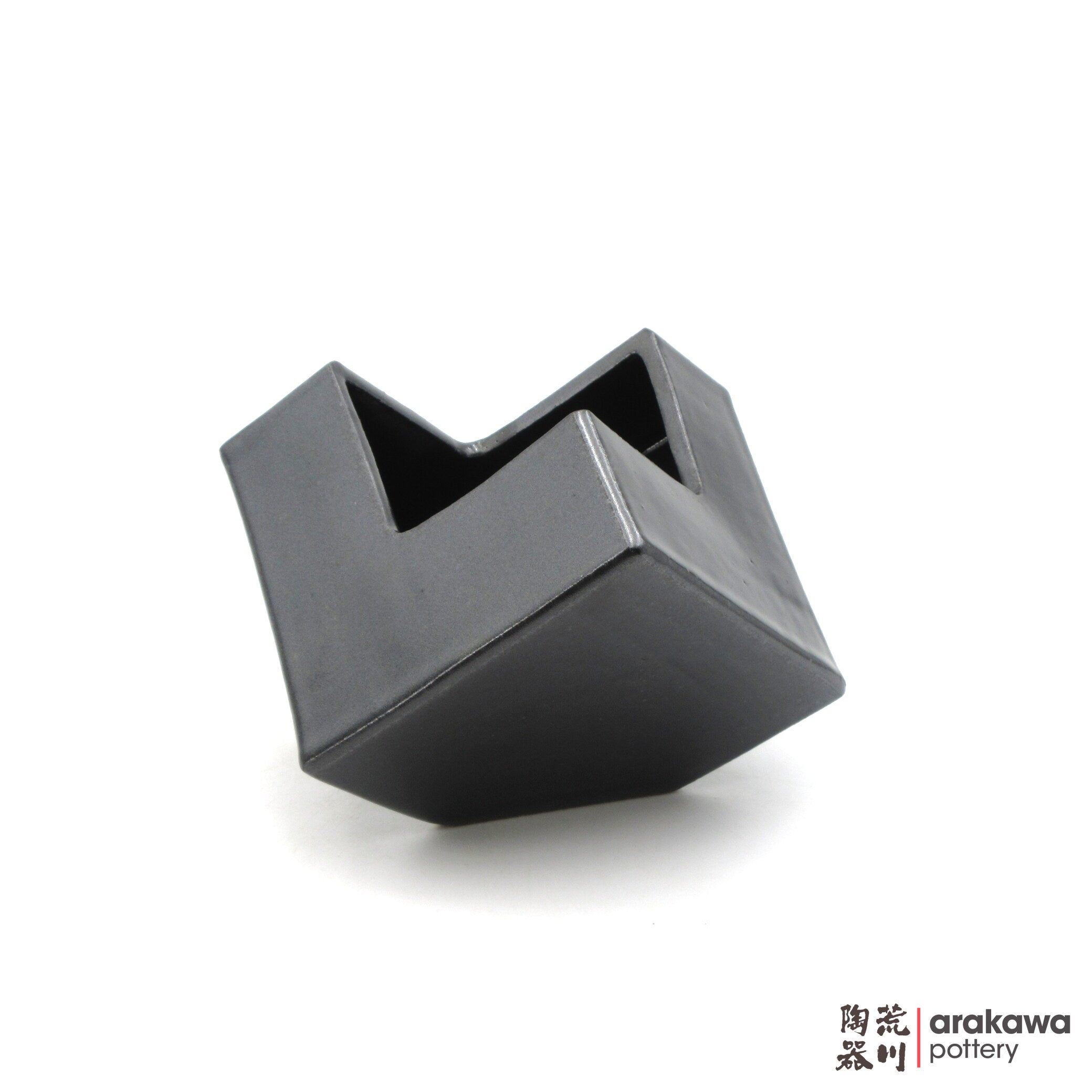 Handmade Ikebana Container Cube 5” 0519-027 made by Thomas Arakawa and Kathy Lee-Arakawa at Arakawa Pottery