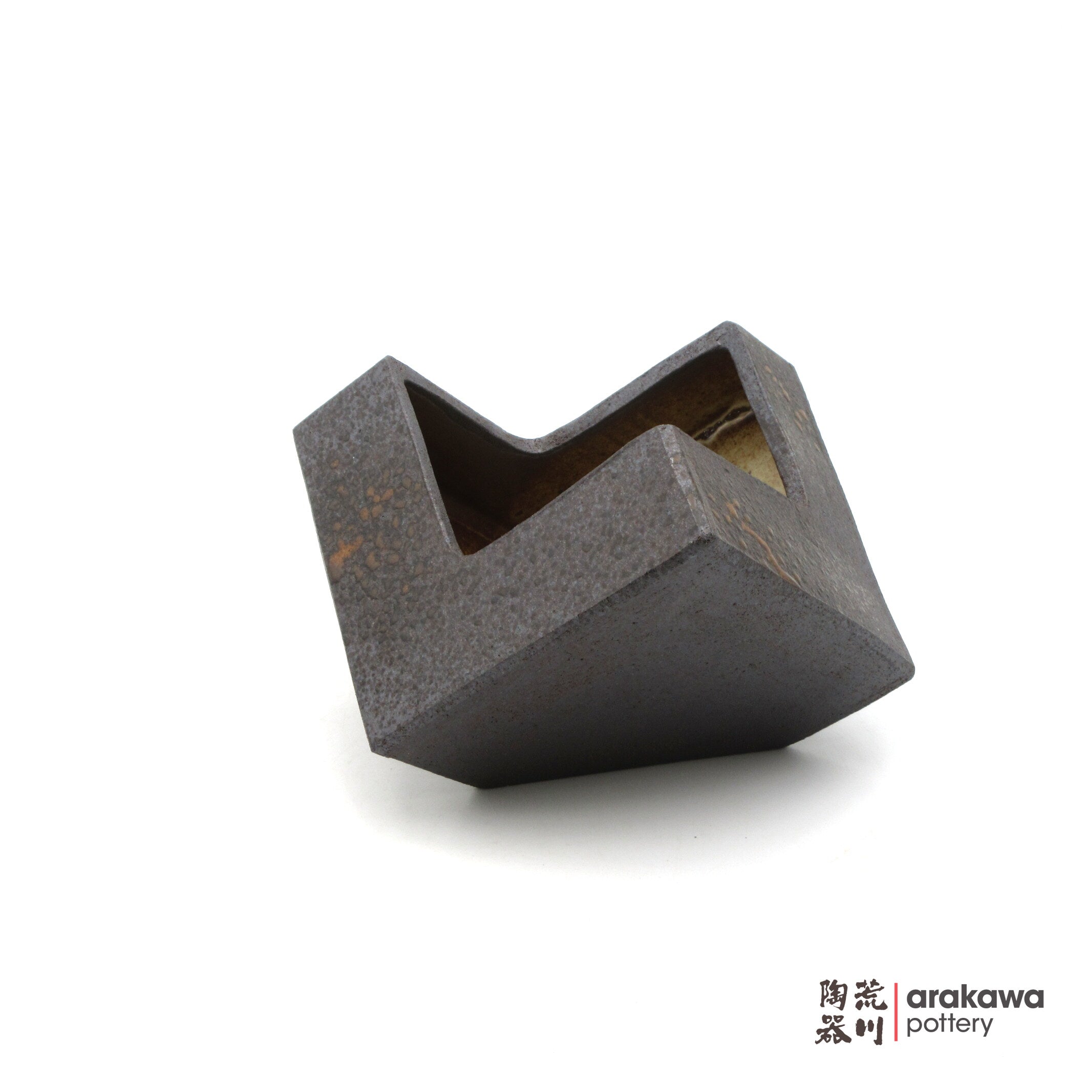 Handmade Ikebana Container Cube 5” 0519-029 made by Thomas Arakawa and Kathy Lee-Arakawa at Arakawa Pottery