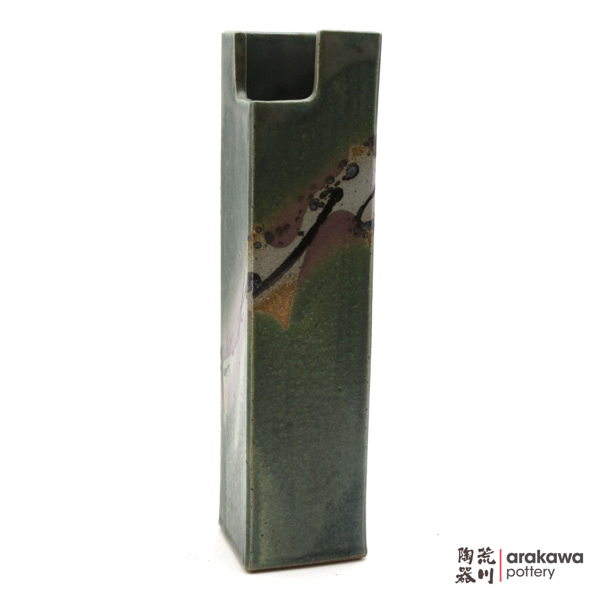Handmade Ikebana Container Mini Cylinder (L) 0519-034 made by Thomas Arakawa and Kathy Lee-Arakawa at Arakawa Pottery