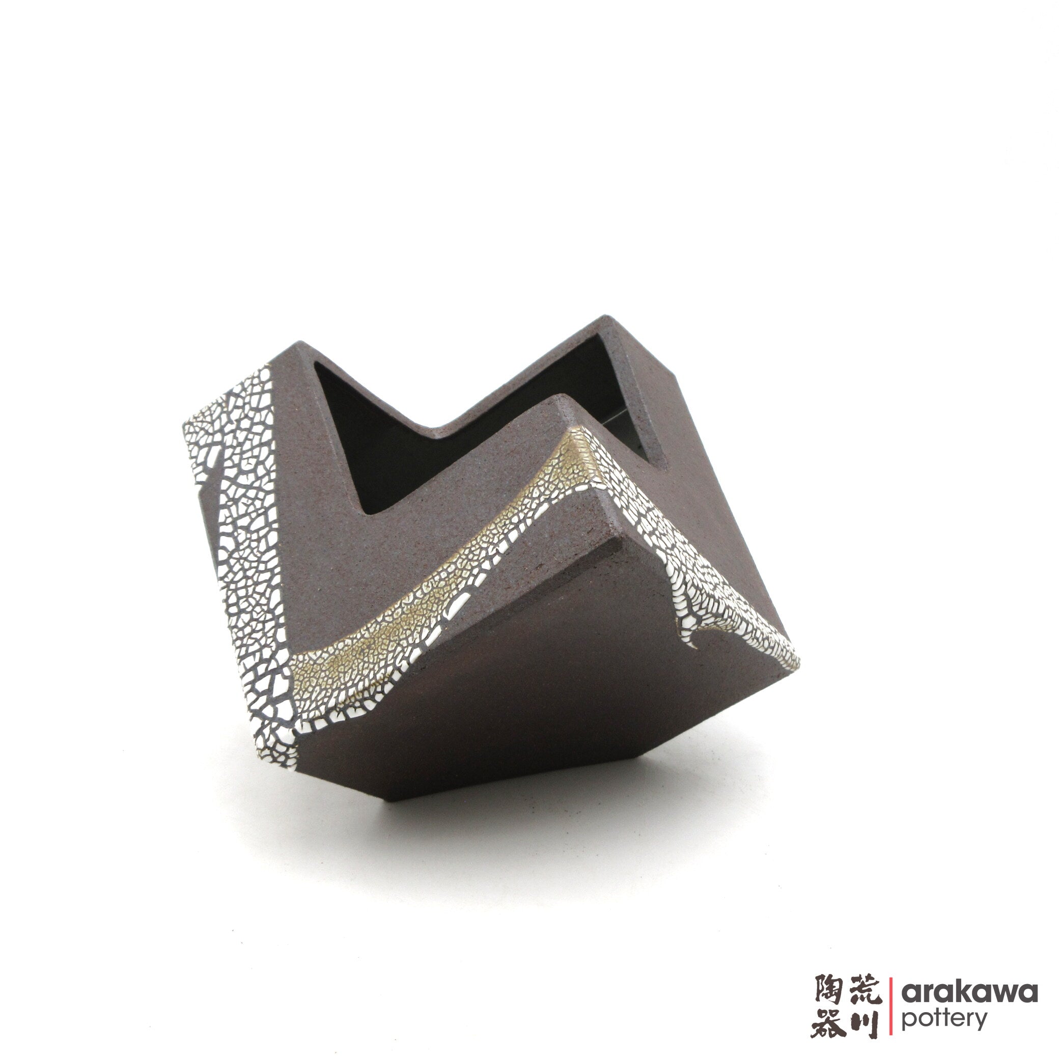 Handmade Ikebana Container Cube 5” 0616-050 made by Thomas Arakawa and Kathy Lee-Arakawa at Arakawa Pottery
