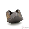 Handmade Ikebana Container Cube 5” 0616-052 made by Thomas Arakawa and Kathy Lee-Arakawa at Arakawa Pottery