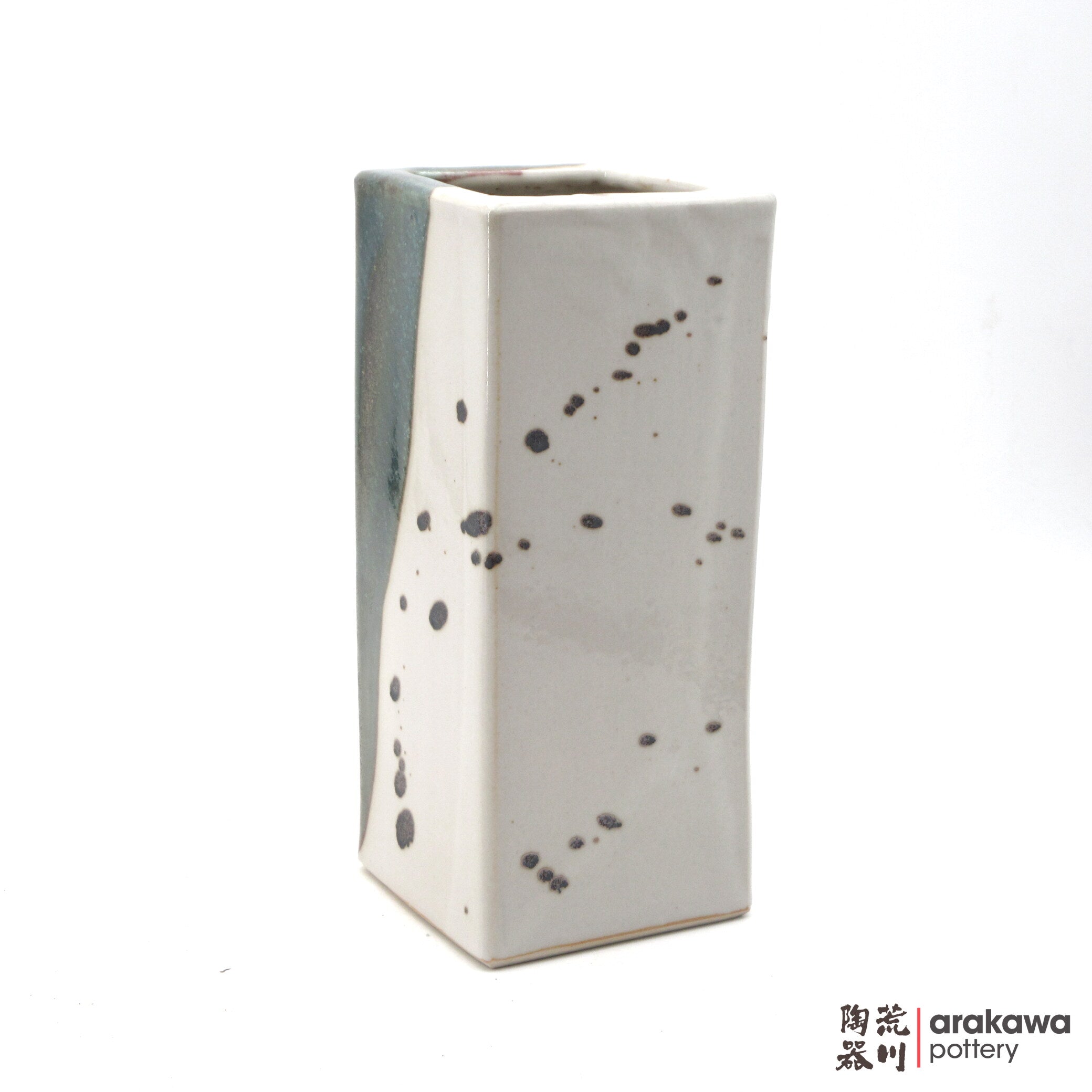 Handmade Ikebana Container Square Cylinder 9” (Limited Production) 0714-024 made by Thomas Arakawa and Kathy Lee-Arakawa at Arakawa Pottery