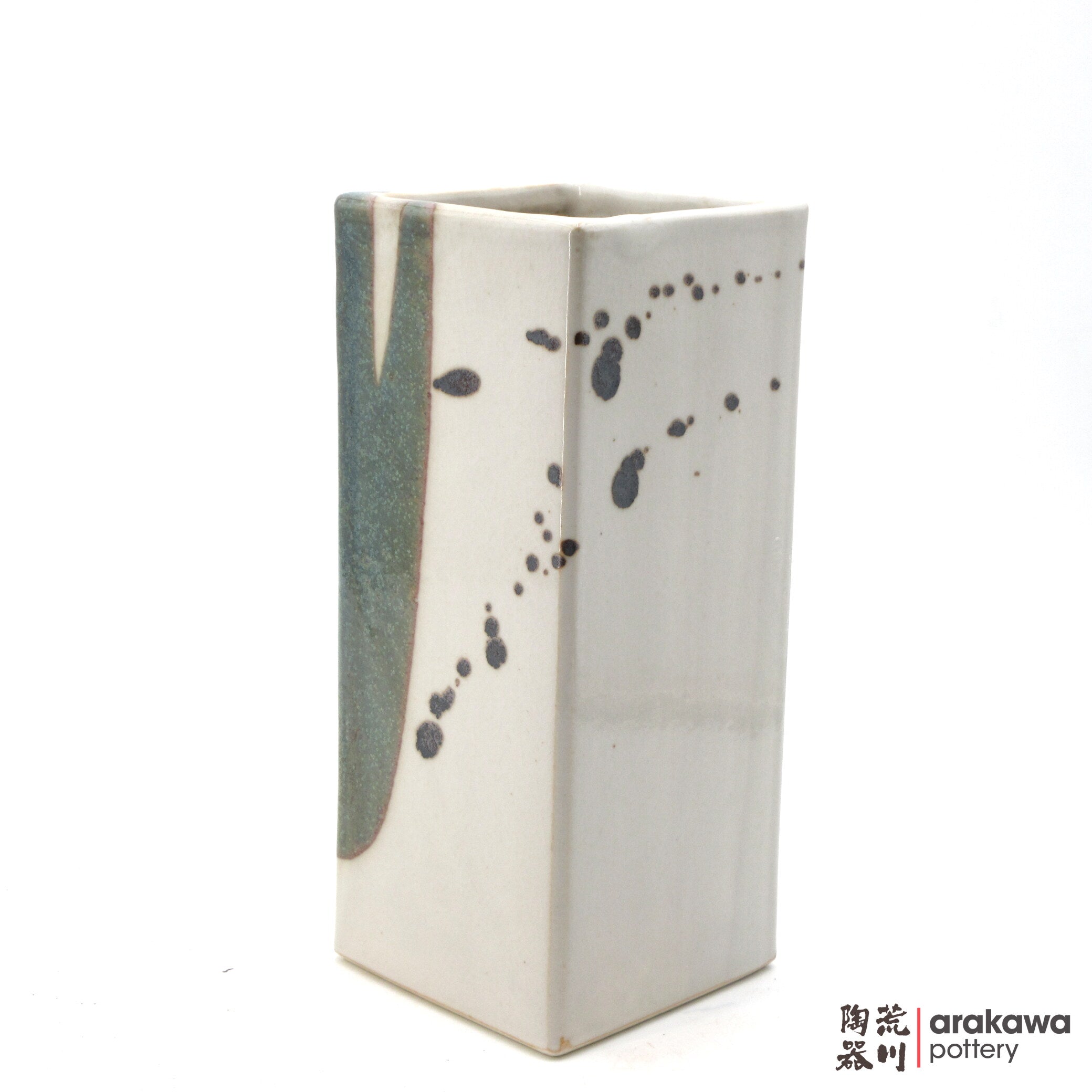 Handmade Ikebana Container Square Cylinder 9” (Limited Production) 0714-025 made by Thomas Arakawa and Kathy Lee-Arakawa at Arakawa Pottery