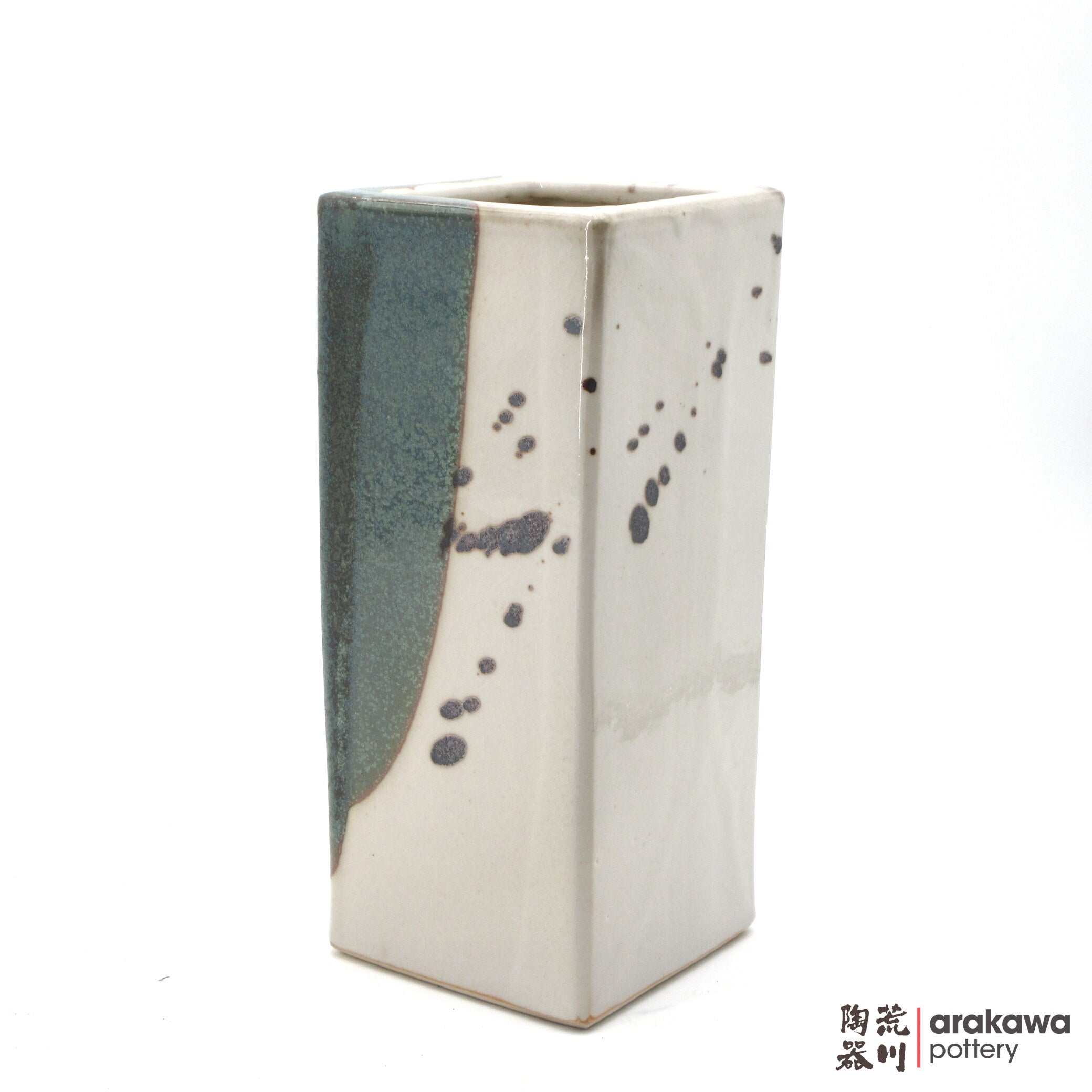 Handmade Ikebana Container Square Cylinder 9” (Limited Production) 0714-026 made by Thomas Arakawa and Kathy Lee-Arakawa at Arakawa Pottery