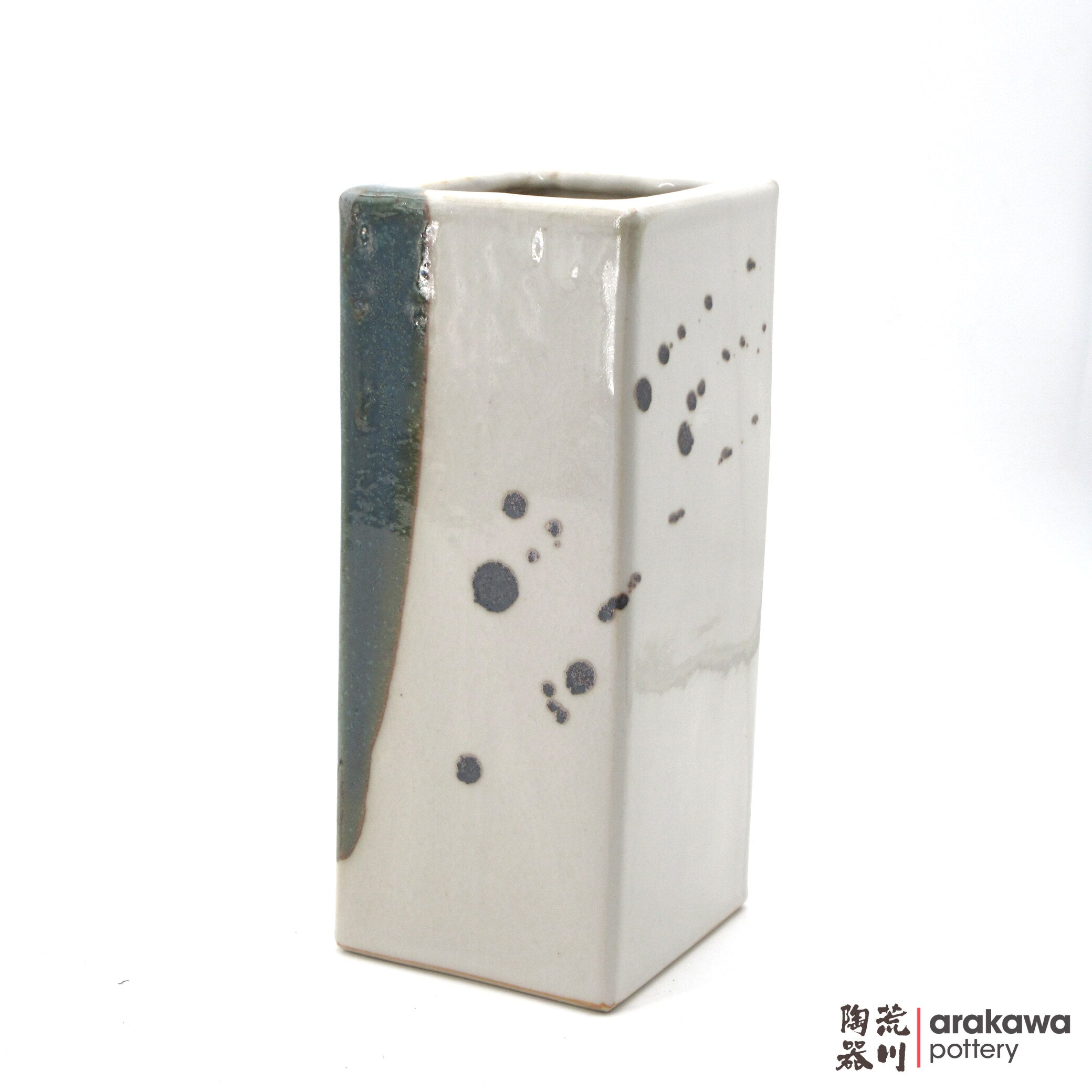 Handmade Ikebana Container Square Cylinder 9” (Limited Production) 0714-027 made by Thomas Arakawa and Kathy Lee-Arakawa at Arakawa Pottery