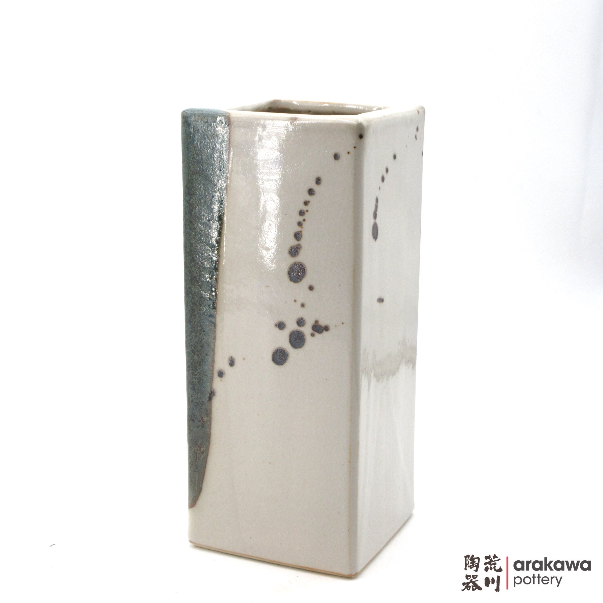 Handmade Ikebana Container Square Cylinder 9” (Limited Production) 0714-028 made by Thomas Arakawa and Kathy Lee-Arakawa at Arakawa Pottery