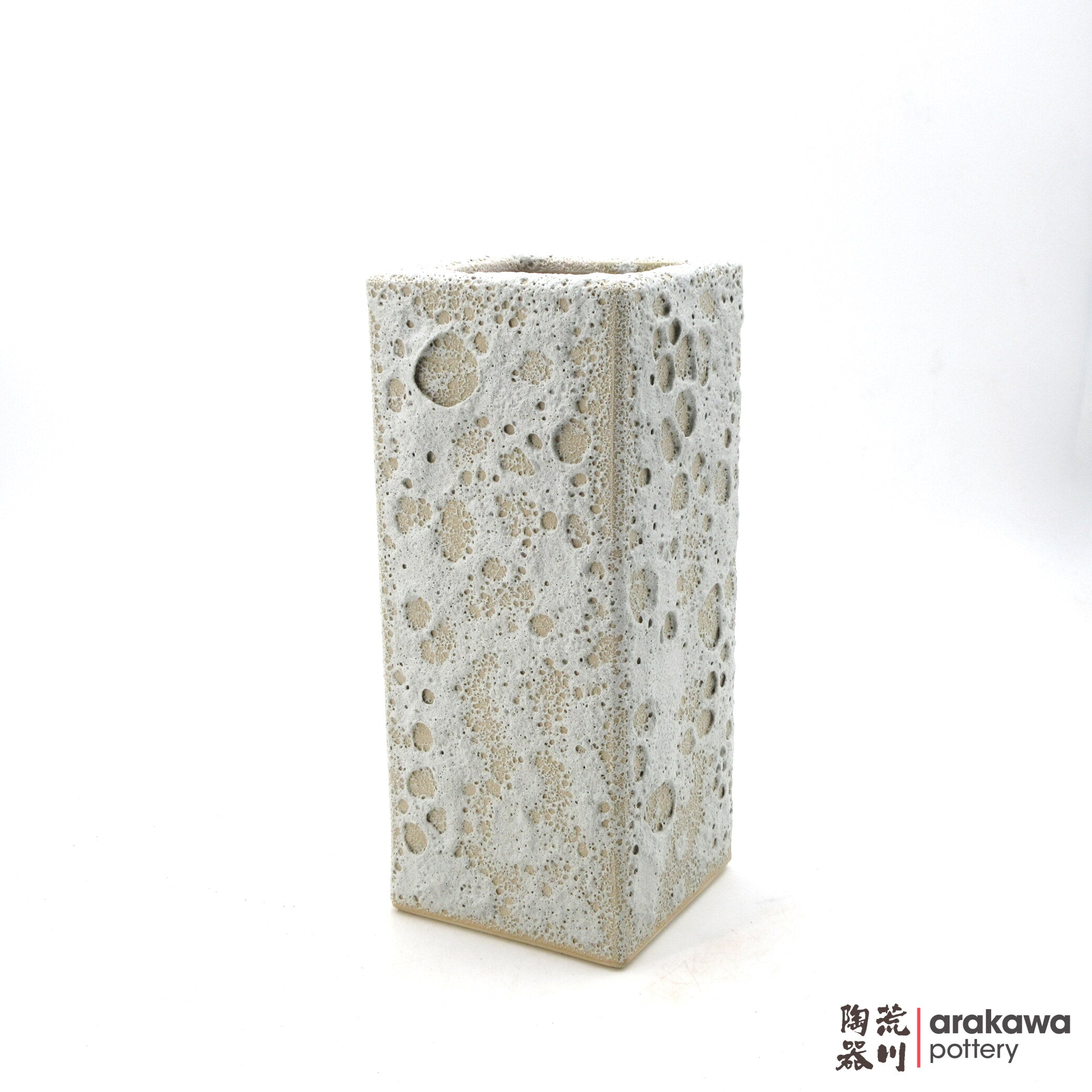 Handmade Ikebana Container Square Cylinder 9” (Limited Production) 0714-029 made by Thomas Arakawa and Kathy Lee-Arakawa at Arakawa Pottery