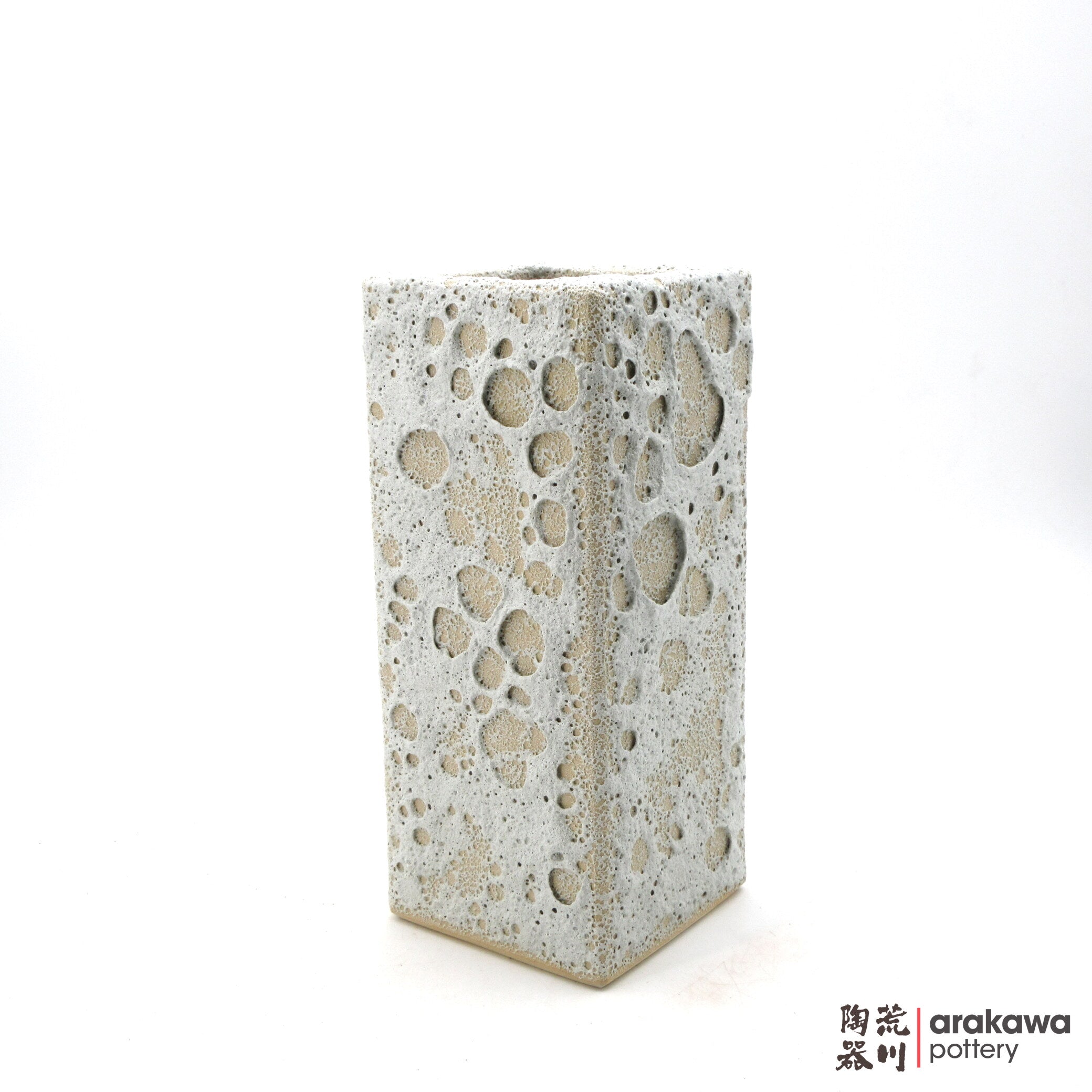 Handmade Ikebana Container Square Cylinder 9” (Limited Production) 0714-030 made by Thomas Arakawa and Kathy Lee-Arakawa at Arakawa Pottery