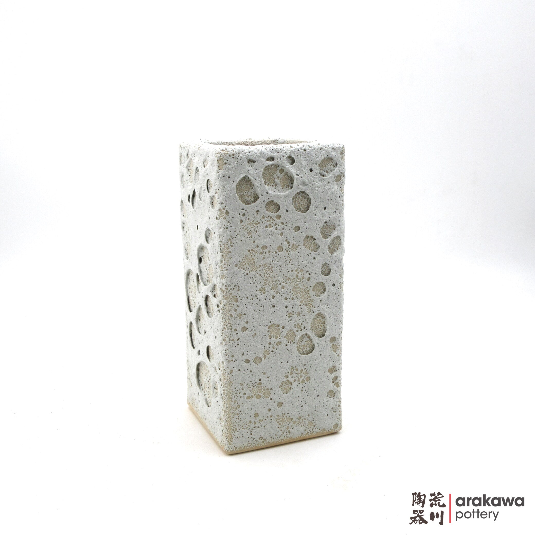 Handmade Ikebana Container Square Cylinder 9” (Limited Production) 0714-032 made by Thomas Arakawa and Kathy Lee-Arakawa at Arakawa Pottery