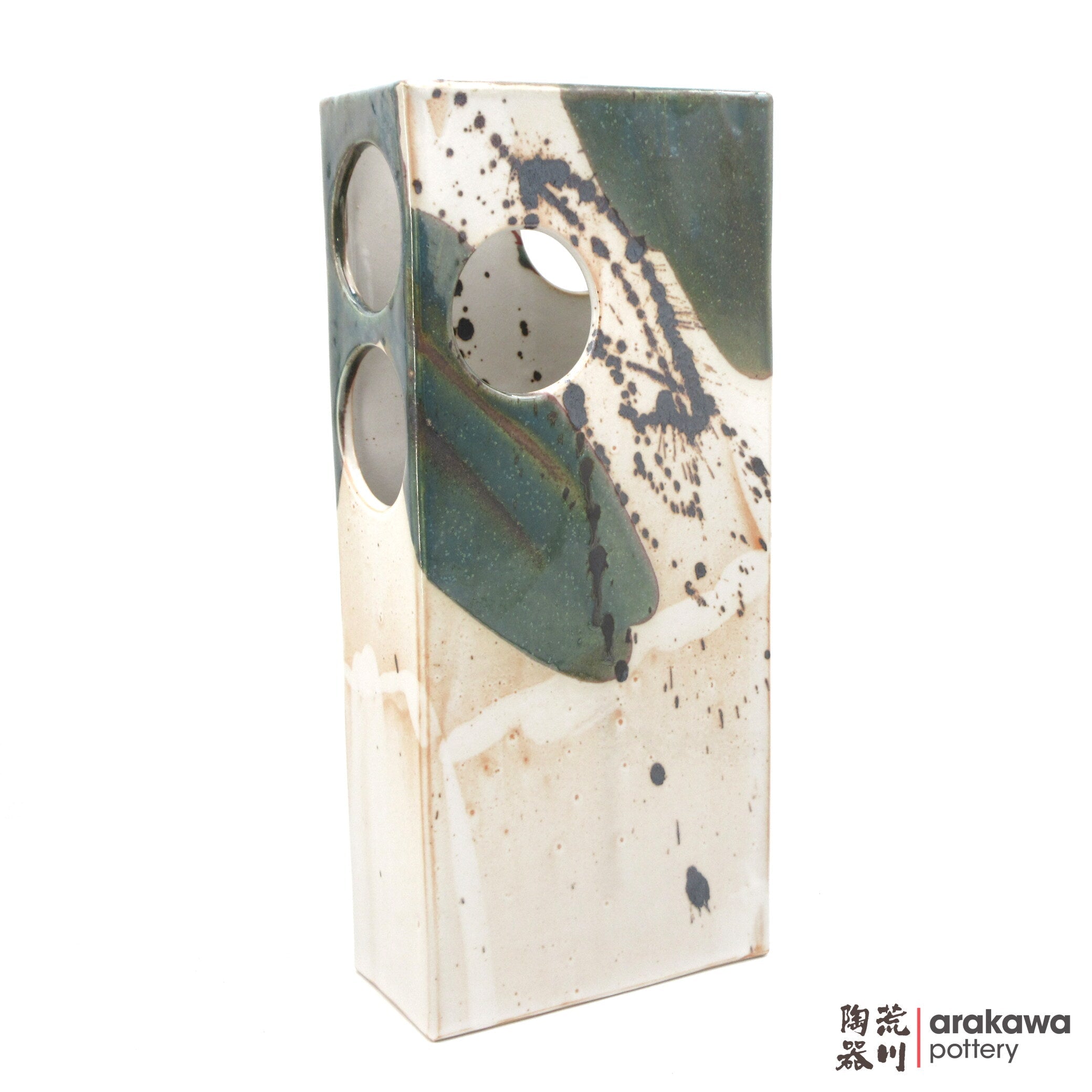 Handmade Ikebana Container Cuboid 0731-003 made by Thomas Arakawa and Kathy Lee-Arakawa at Arakawa Pottery