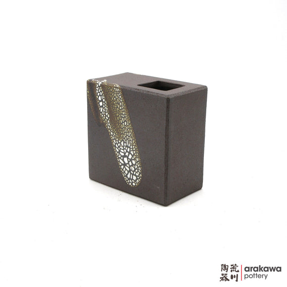 Handmade Ikebana Container 5” Square Vase 0731-026 made by Thomas Arakawa and Kathy Lee-Arakawa at Arakawa Pottery
