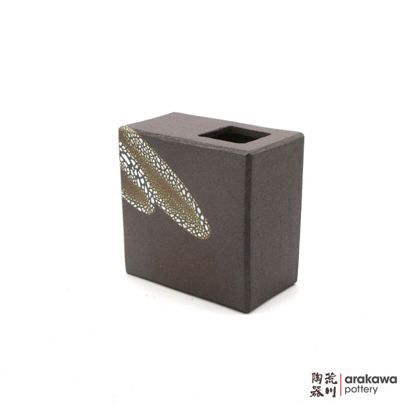 Handmade Ikebana Container 5” Square Vase 0731-027 made by Thomas Arakawa and Kathy Lee-Arakawa at Arakawa Pottery