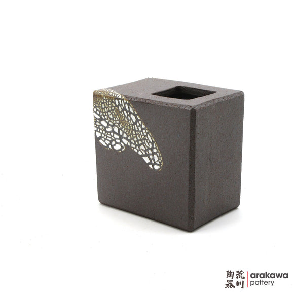 Handmade Ikebana Container 4” Square Vase 0731-036 made by Thomas Arakawa and Kathy Lee-Arakawa at Arakawa Pottery