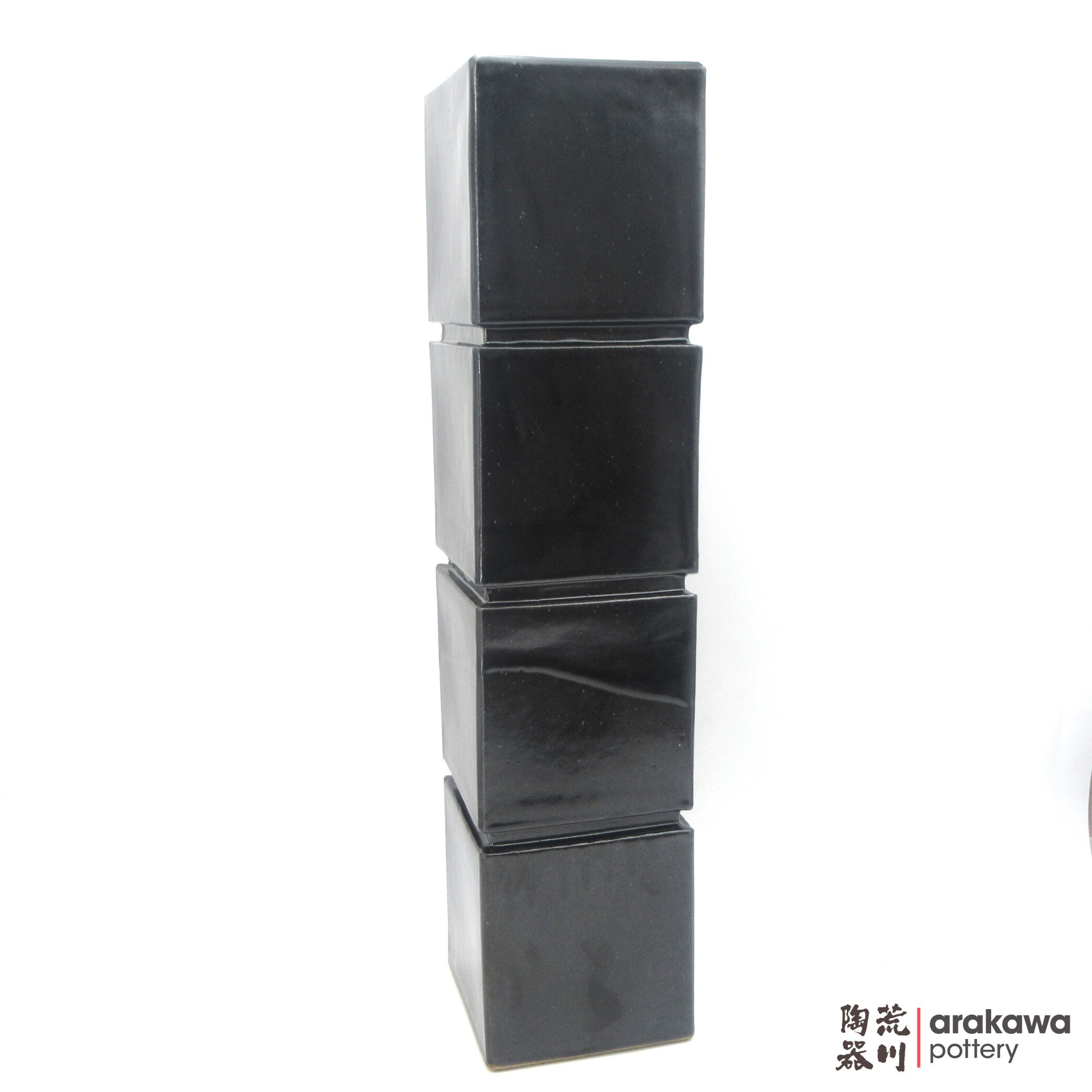 Handmade Ikebana Container Cube Stacker   0818-001 made by Thomas Arakawa and Kathy Lee-Arakawa at Arakawa Pottery
