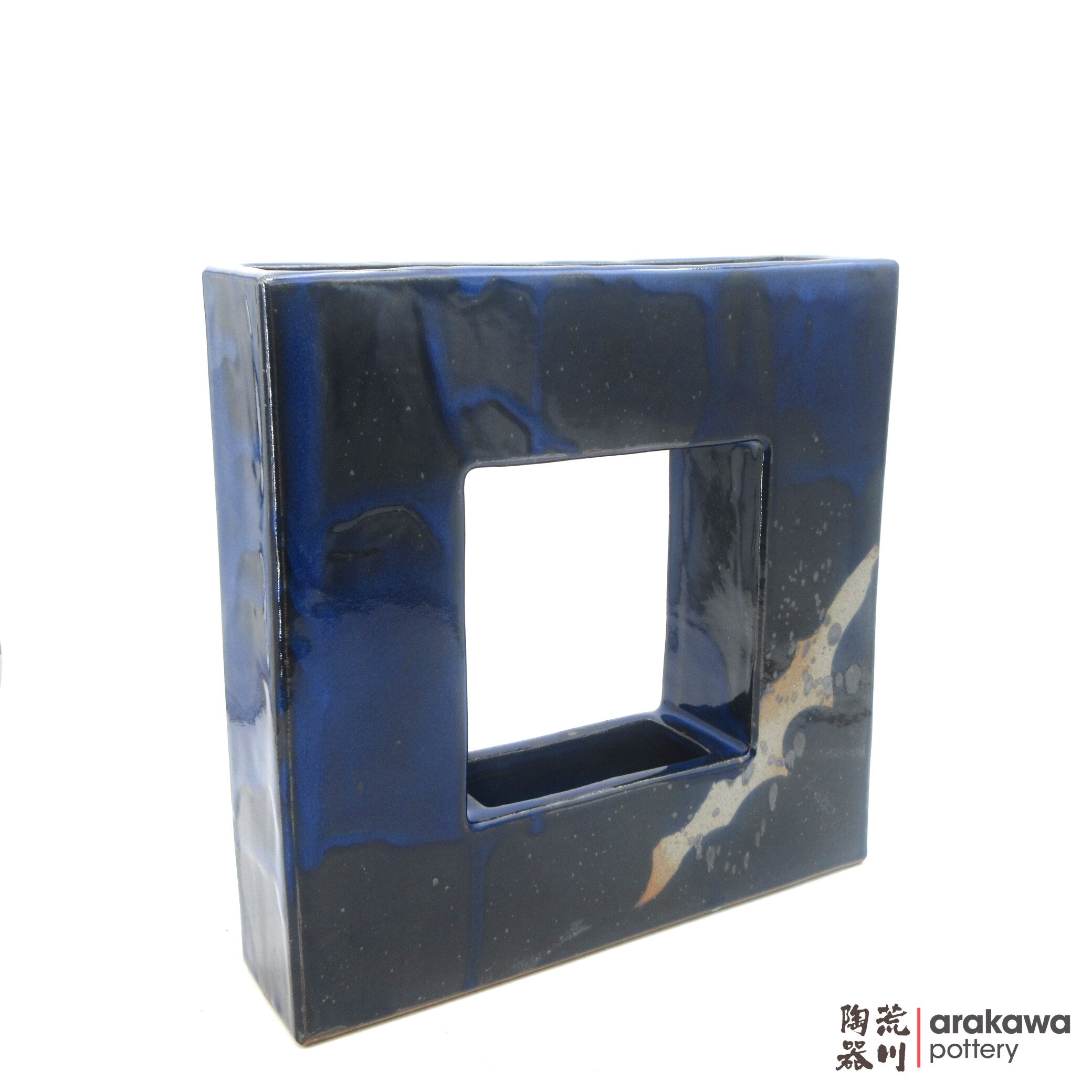 Handmade Ikebana Container Square Eclipse 0818-002 made by Thomas Arakawa and Kathy Lee-Arakawa at Arakawa Pottery